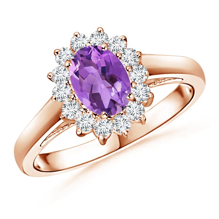 AA - Amethyst / 0.95 CT / 14 KT Rose Gold