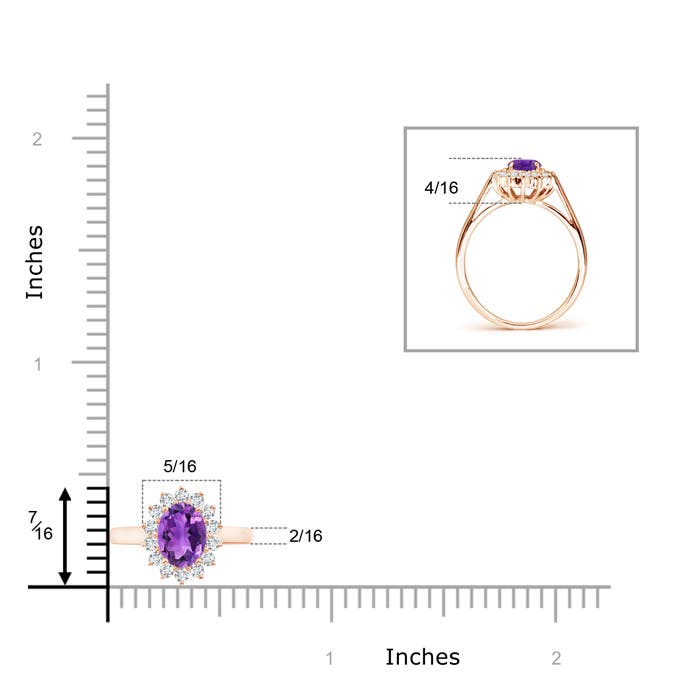 AAA - Amethyst / 0.95 CT / 14 KT Rose Gold