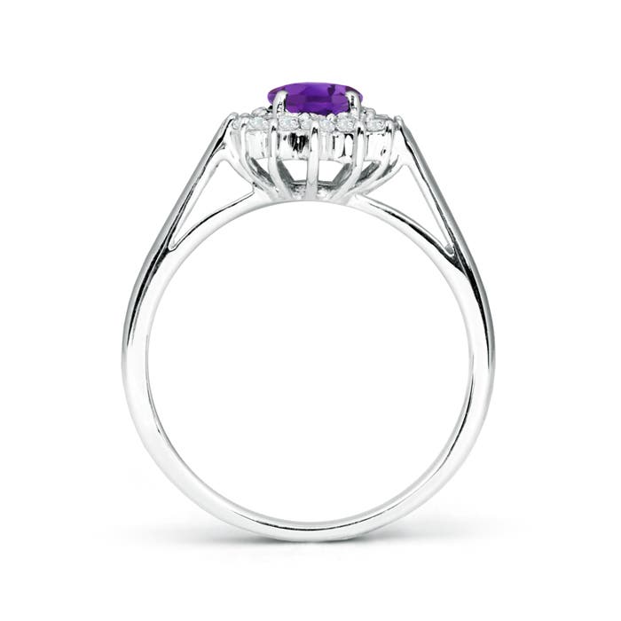 AAA - Amethyst / 0.95 CT / 14 KT White Gold