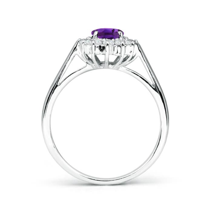 AAAA - Amethyst / 0.95 CT / 14 KT White Gold