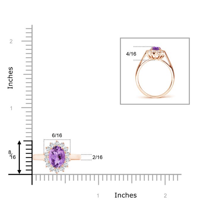 A - Amethyst / 1.5 CT / 14 KT Rose Gold