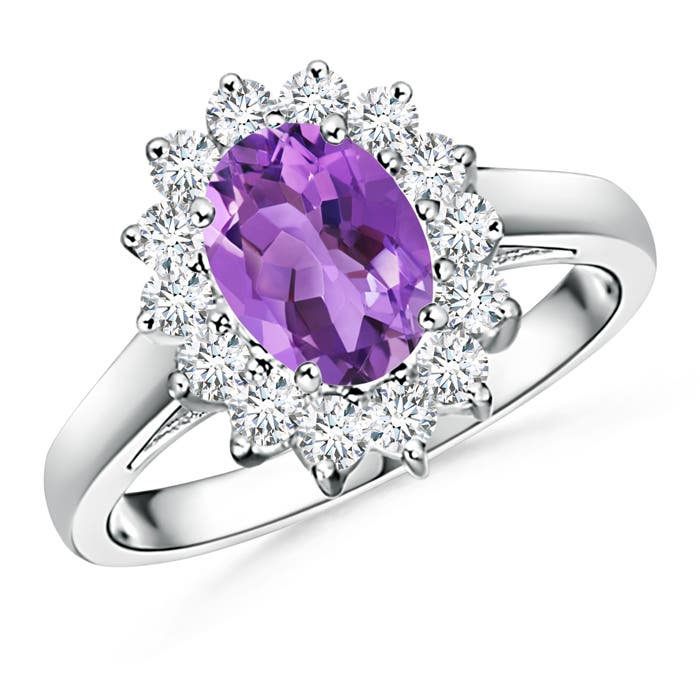 AA - Amethyst / 1.5 CT / 14 KT White Gold