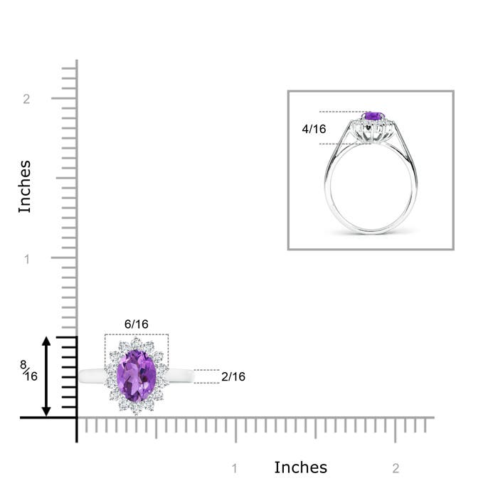 AA - Amethyst / 1.5 CT / 14 KT White Gold