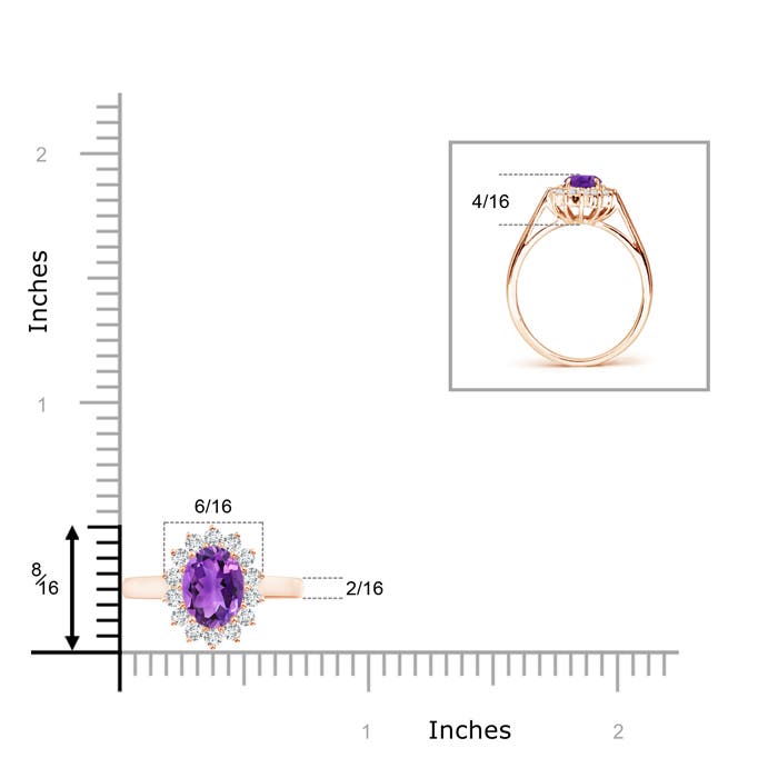 AAA - Amethyst / 1.5 CT / 14 KT Rose Gold