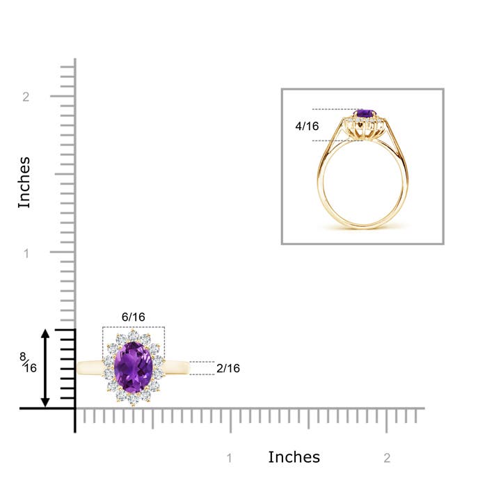 AAAA - Amethyst / 1.5 CT / 14 KT Yellow Gold