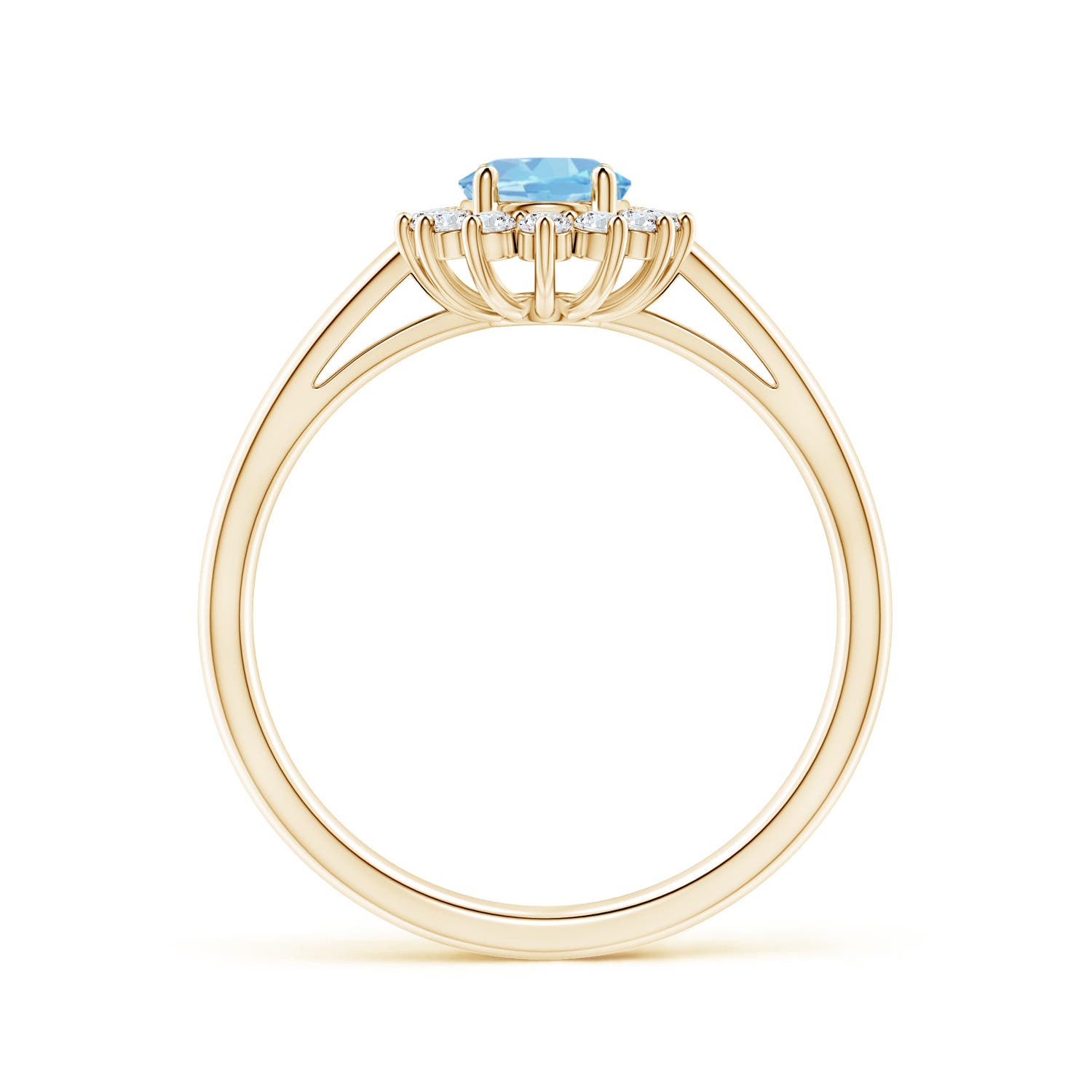 AAAA - Aquamarine / 0.85 CT / 14 KT Yellow Gold