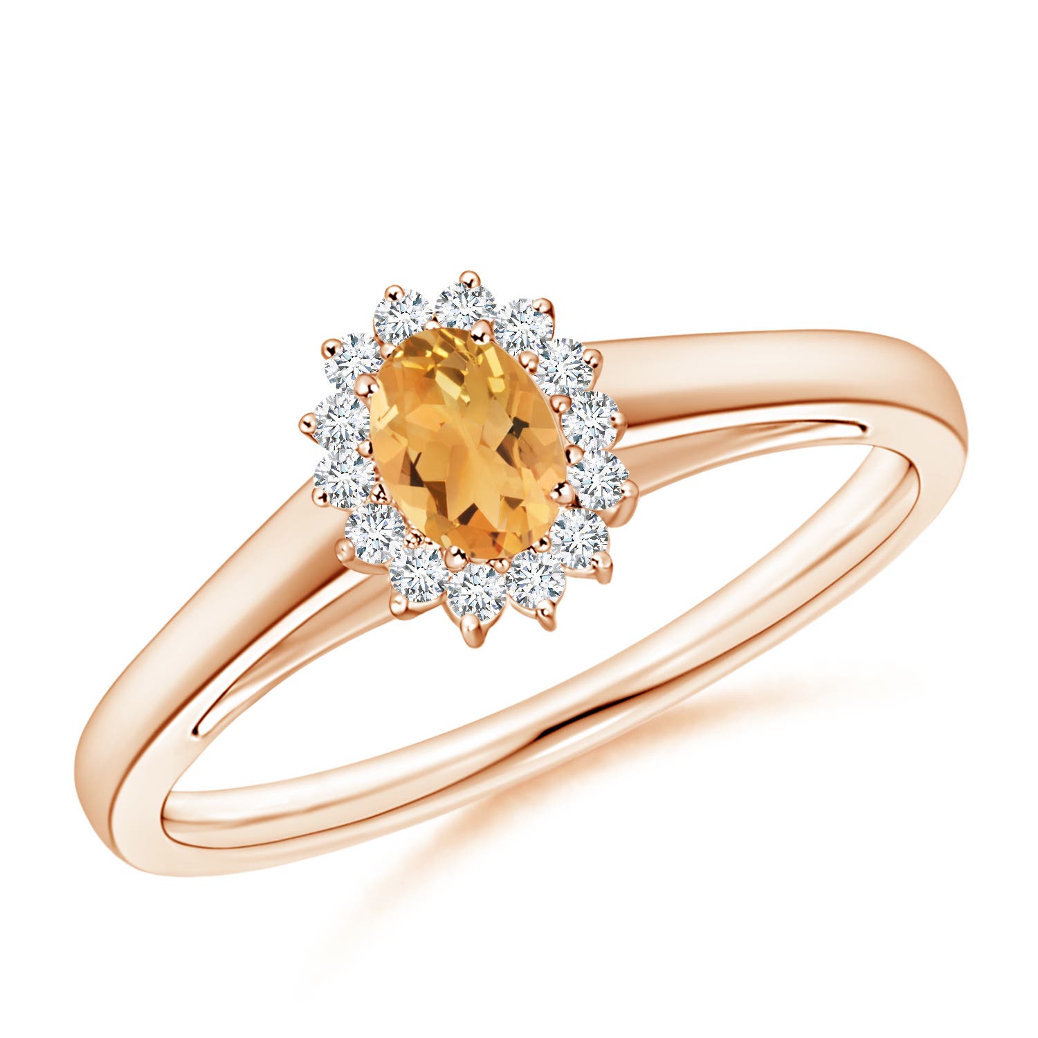 A - Citrine / 0.32 CT / 14 KT Rose Gold