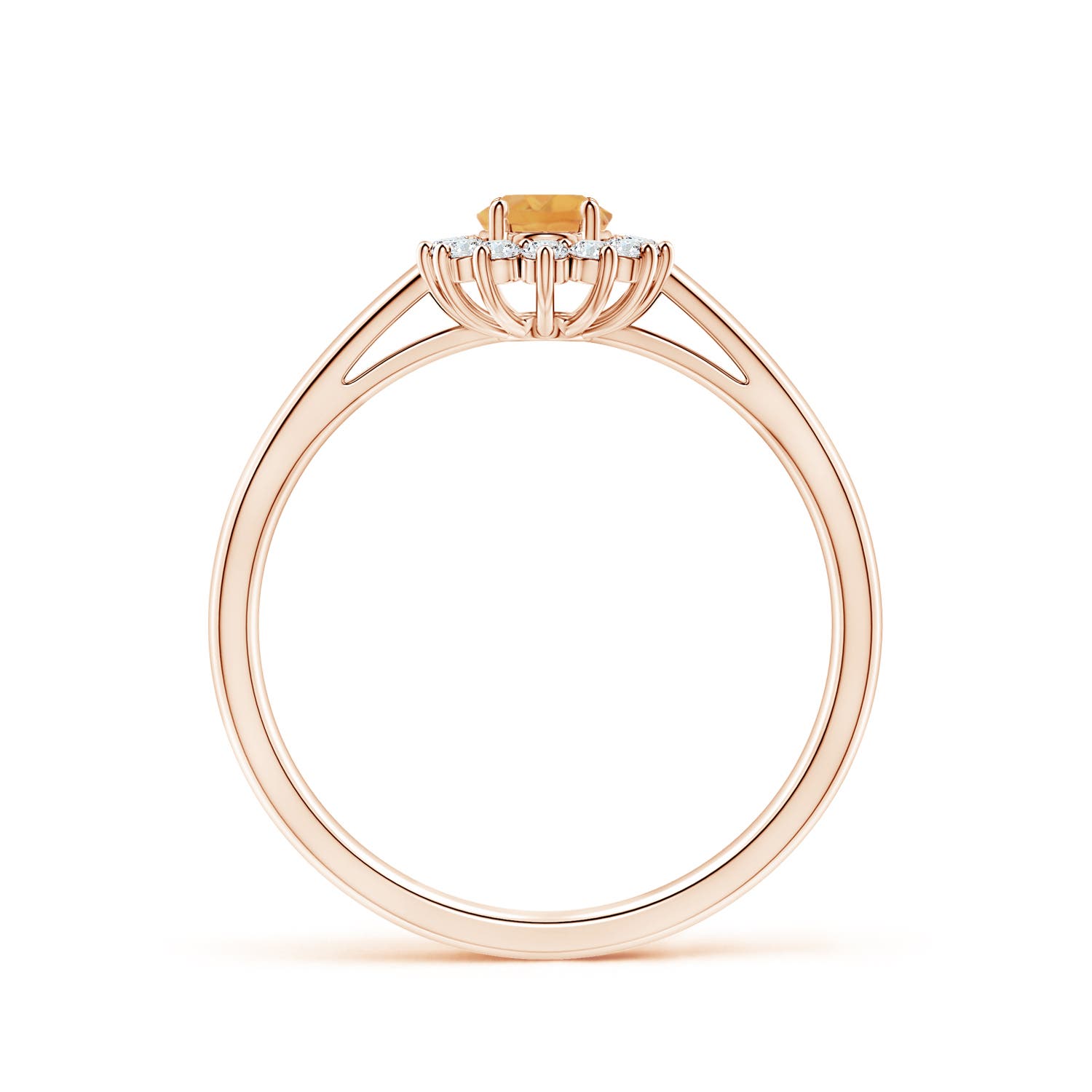 A - Citrine / 0.32 CT / 14 KT Rose Gold