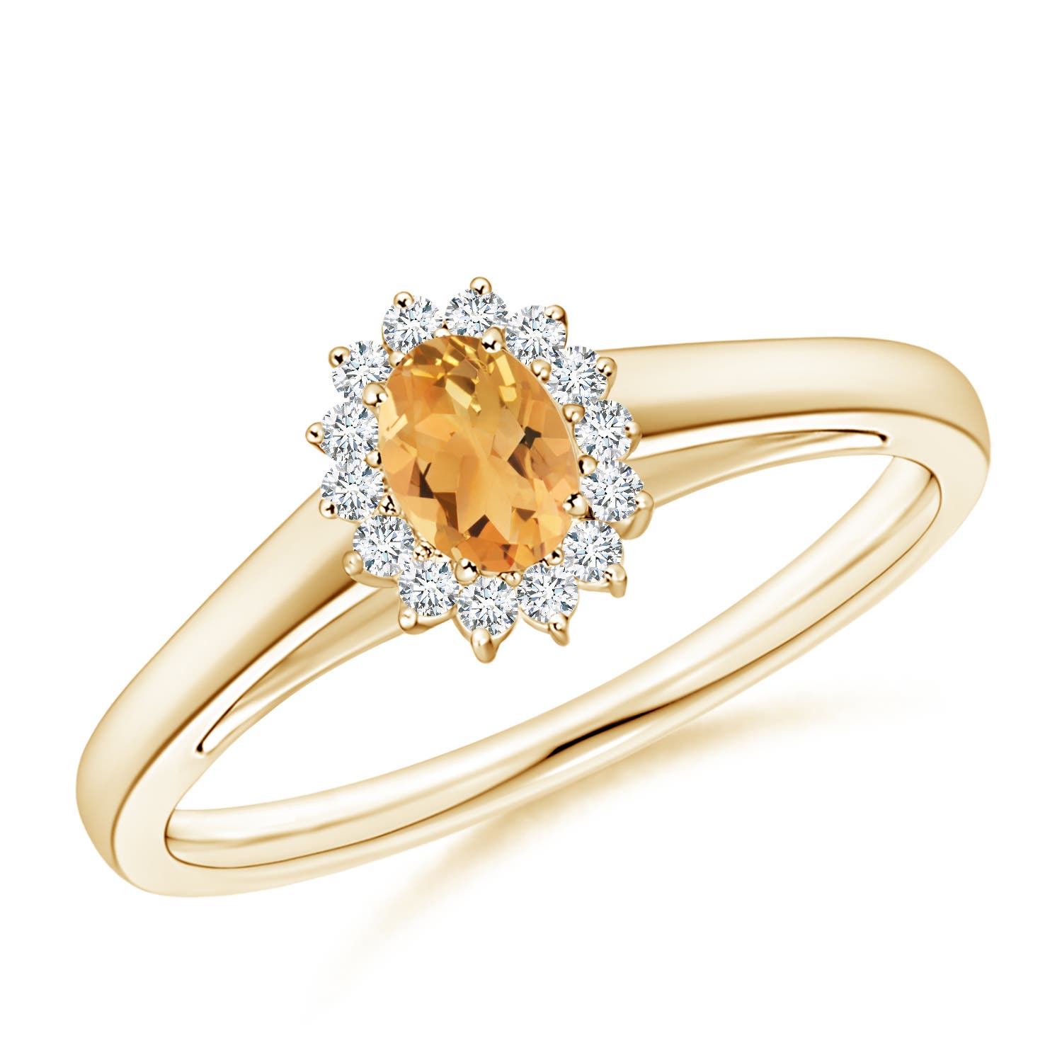 A - Citrine / 0.32 CT / 14 KT Yellow Gold