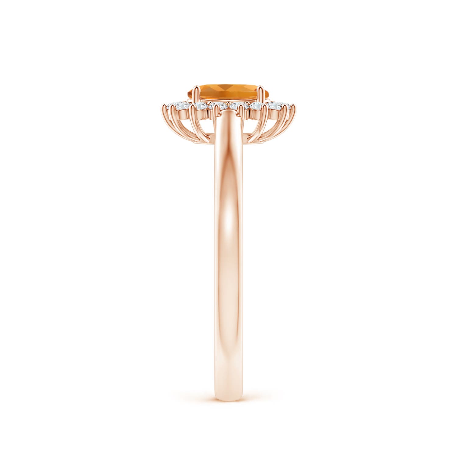 AA - Citrine / 0.32 CT / 14 KT Rose Gold