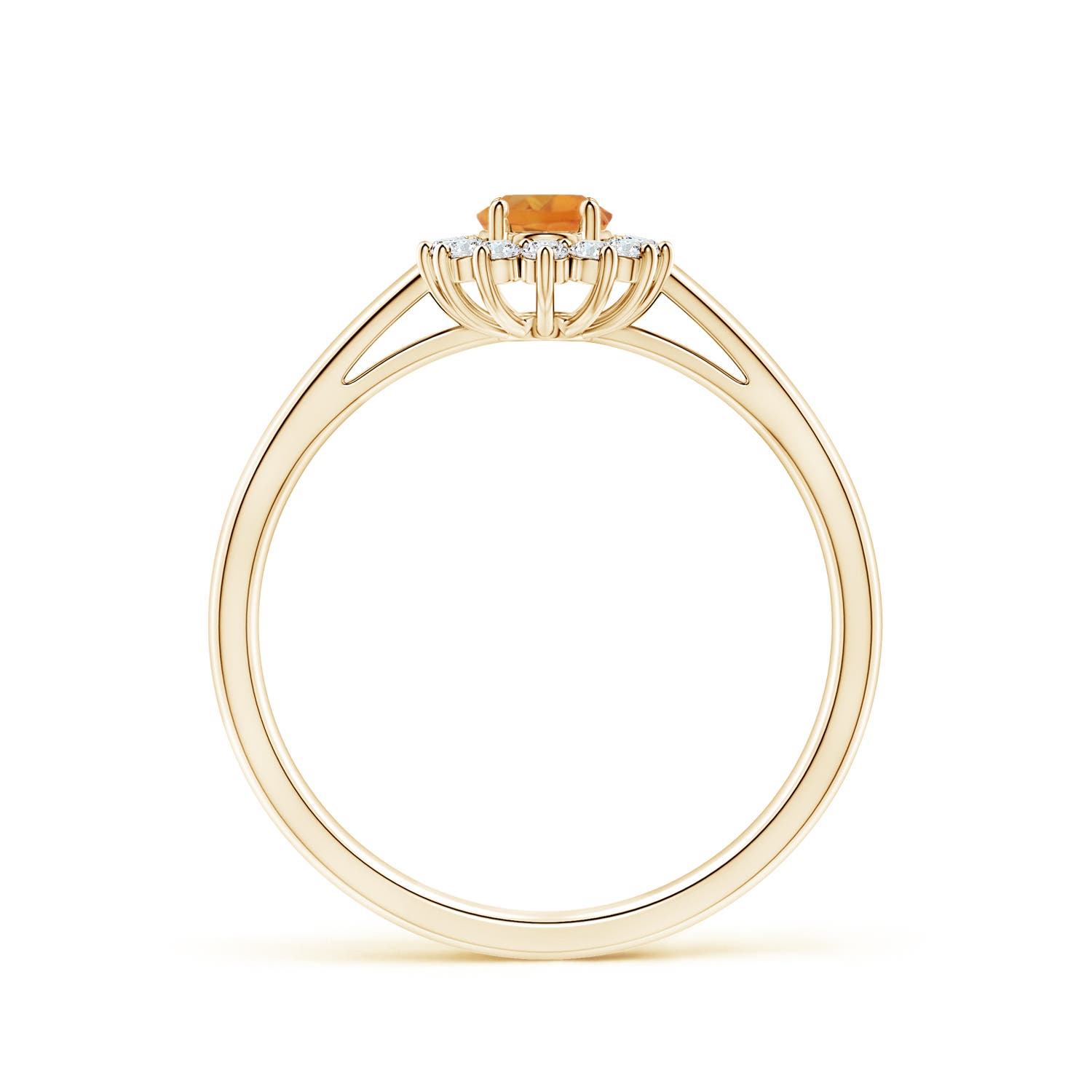 AA - Citrine / 0.32 CT / 14 KT Yellow Gold