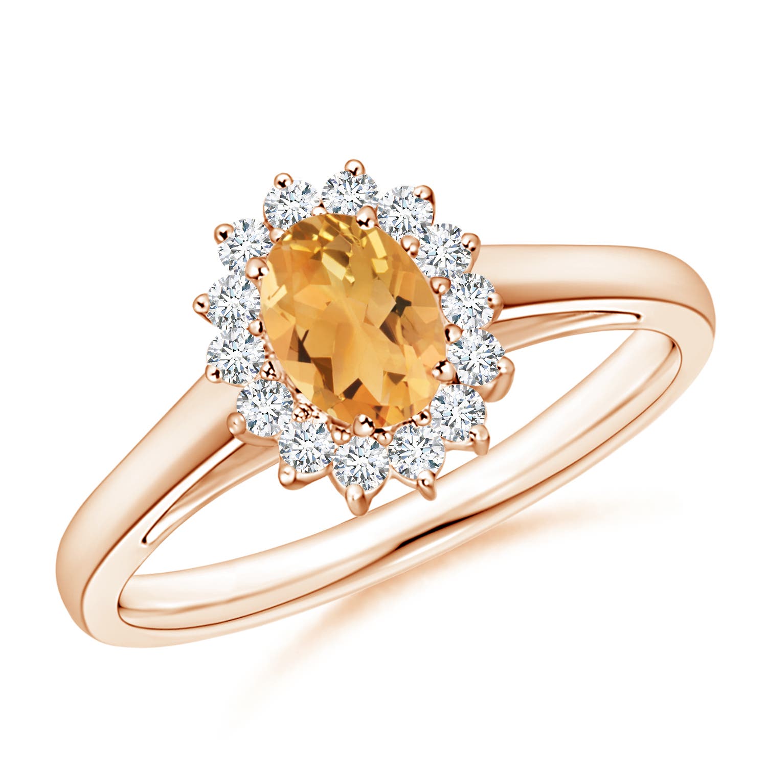 A - Citrine / 0.6 CT / 14 KT Rose Gold