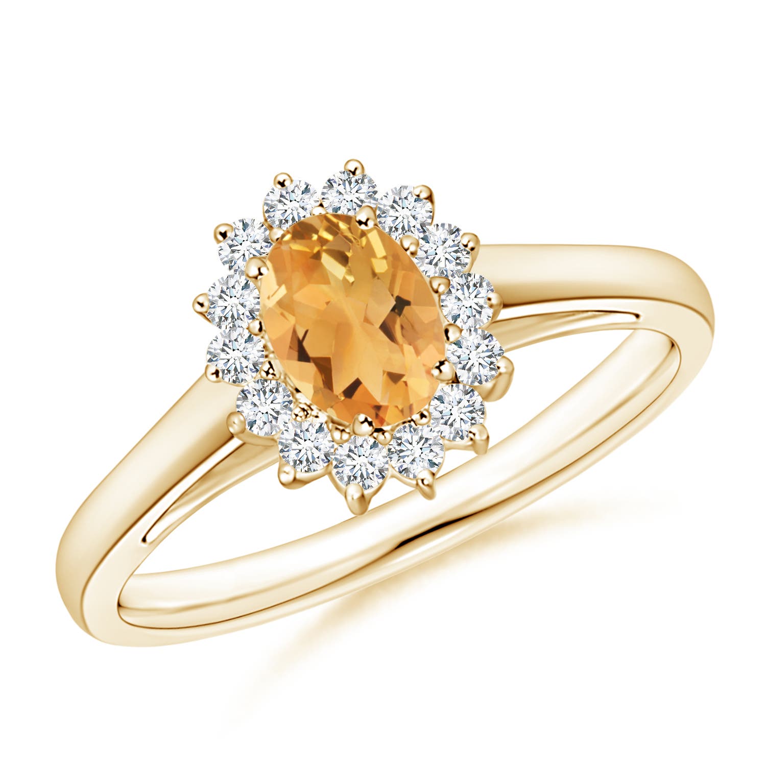 A - Citrine / 0.6 CT / 14 KT Yellow Gold