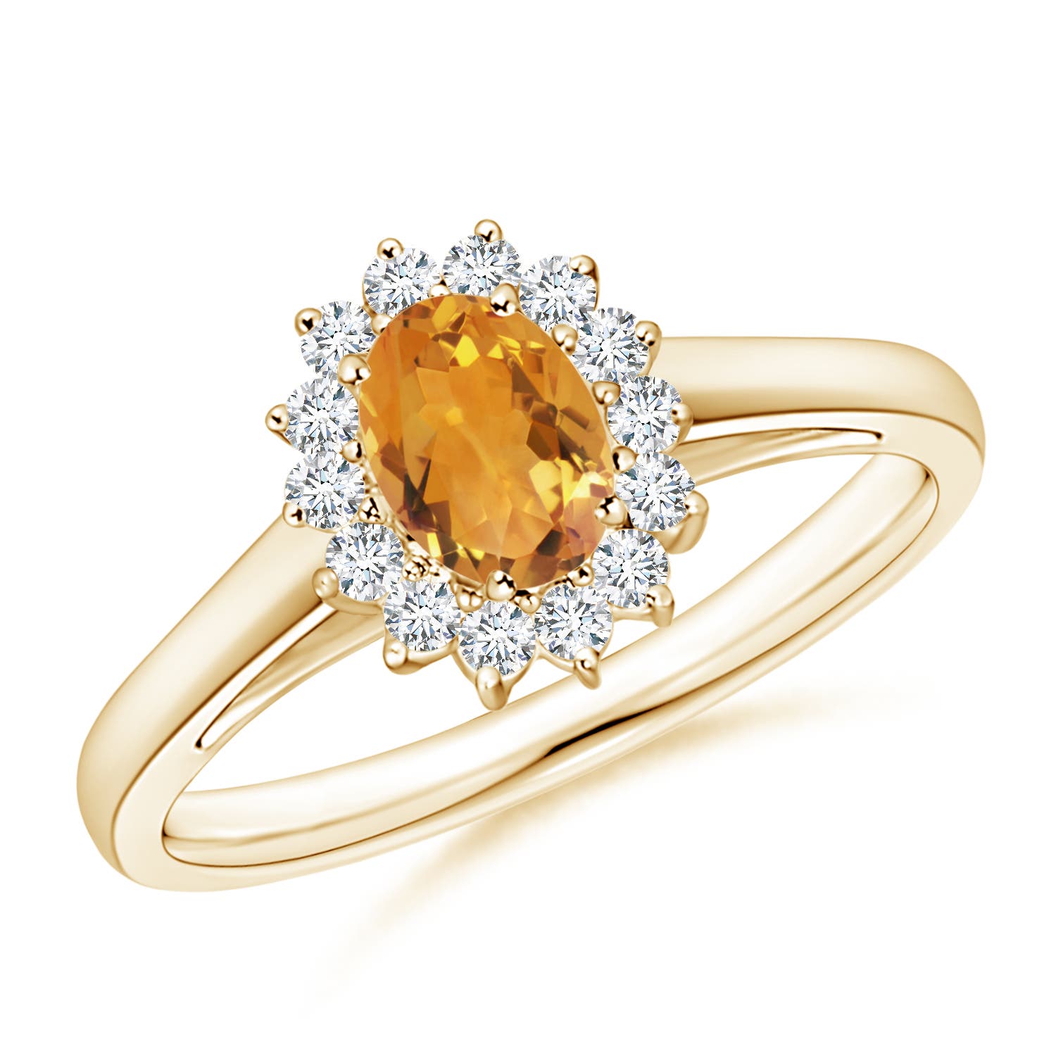 AA - Citrine / 0.6 CT / 14 KT Yellow Gold