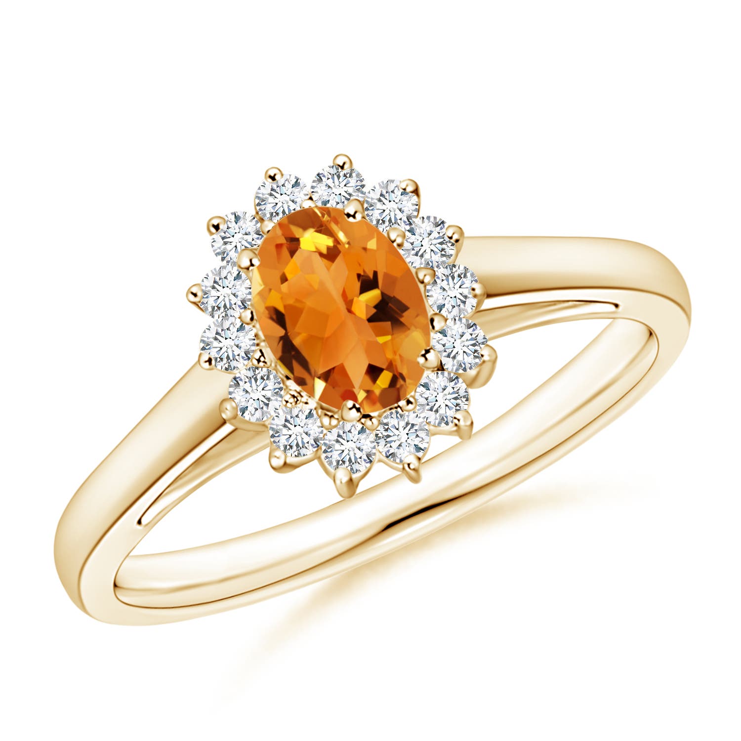 AAA - Citrine / 0.6 CT / 14 KT Yellow Gold