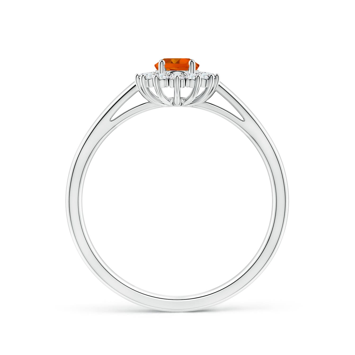 AAAA - Citrine / 0.6 CT / 14 KT White Gold