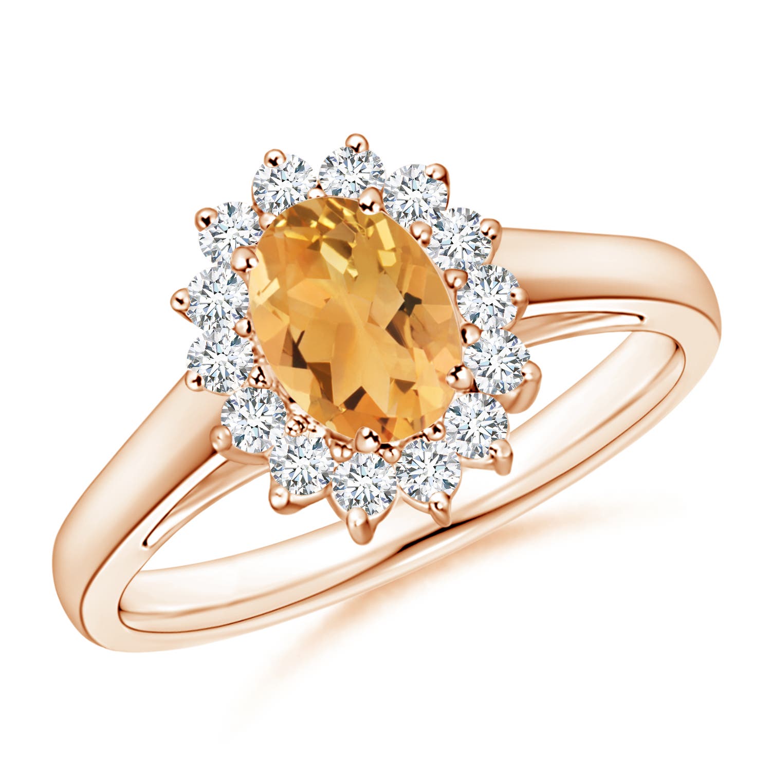 A - Citrine / 1 CT / 14 KT Rose Gold