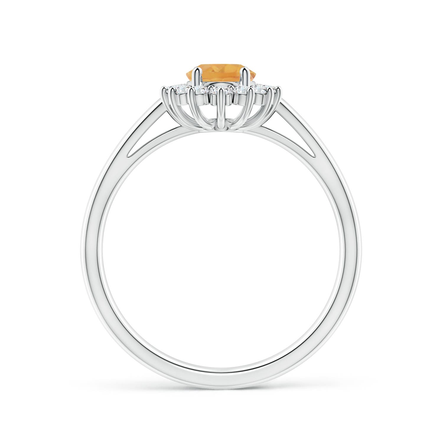 A - Citrine / 1 CT / 14 KT White Gold