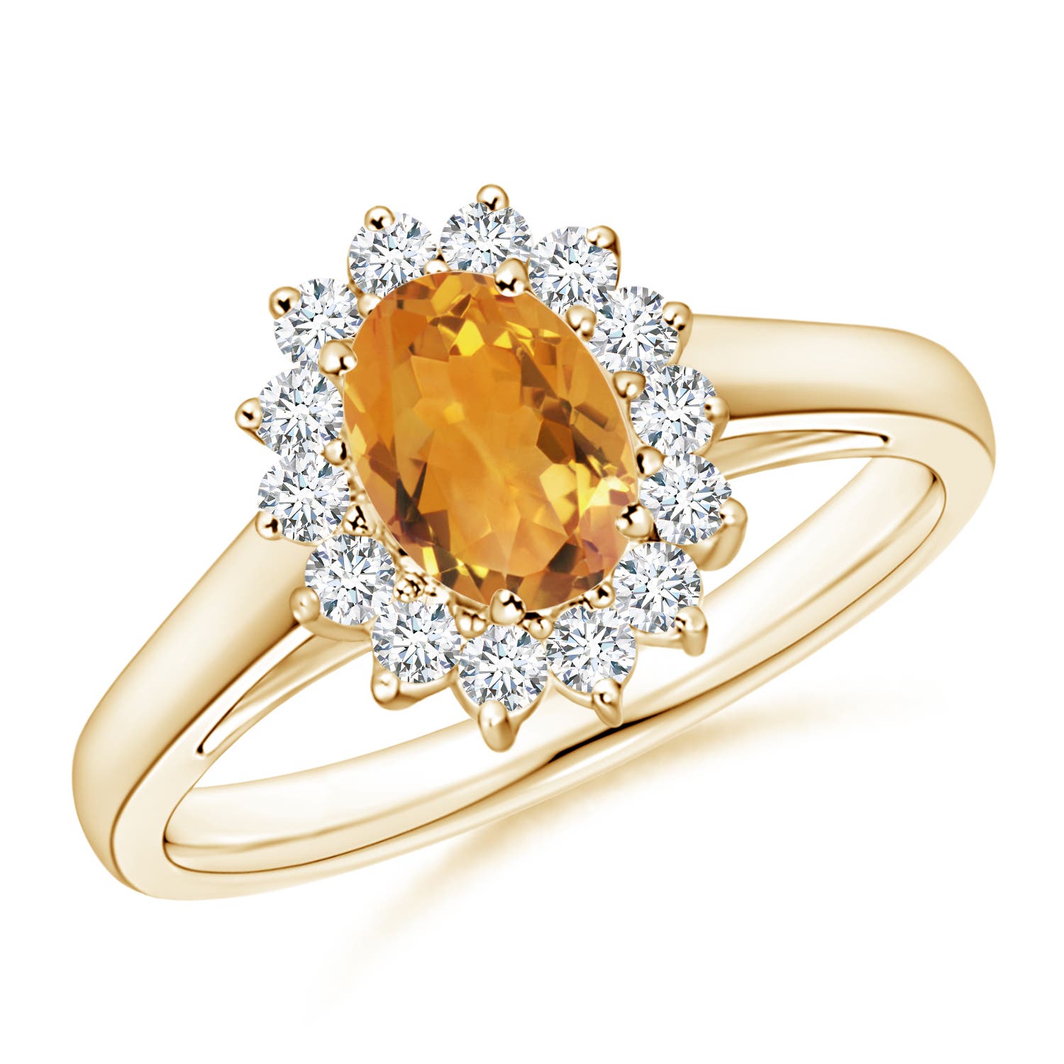 AA - Citrine / 1 CT / 14 KT Yellow Gold