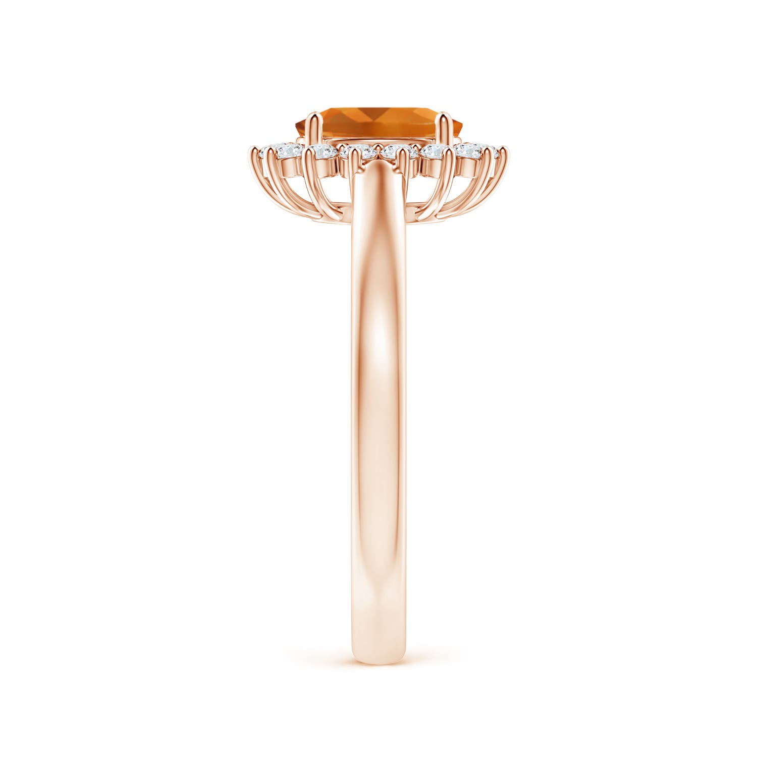 AAA - Citrine / 1 CT / 14 KT Rose Gold