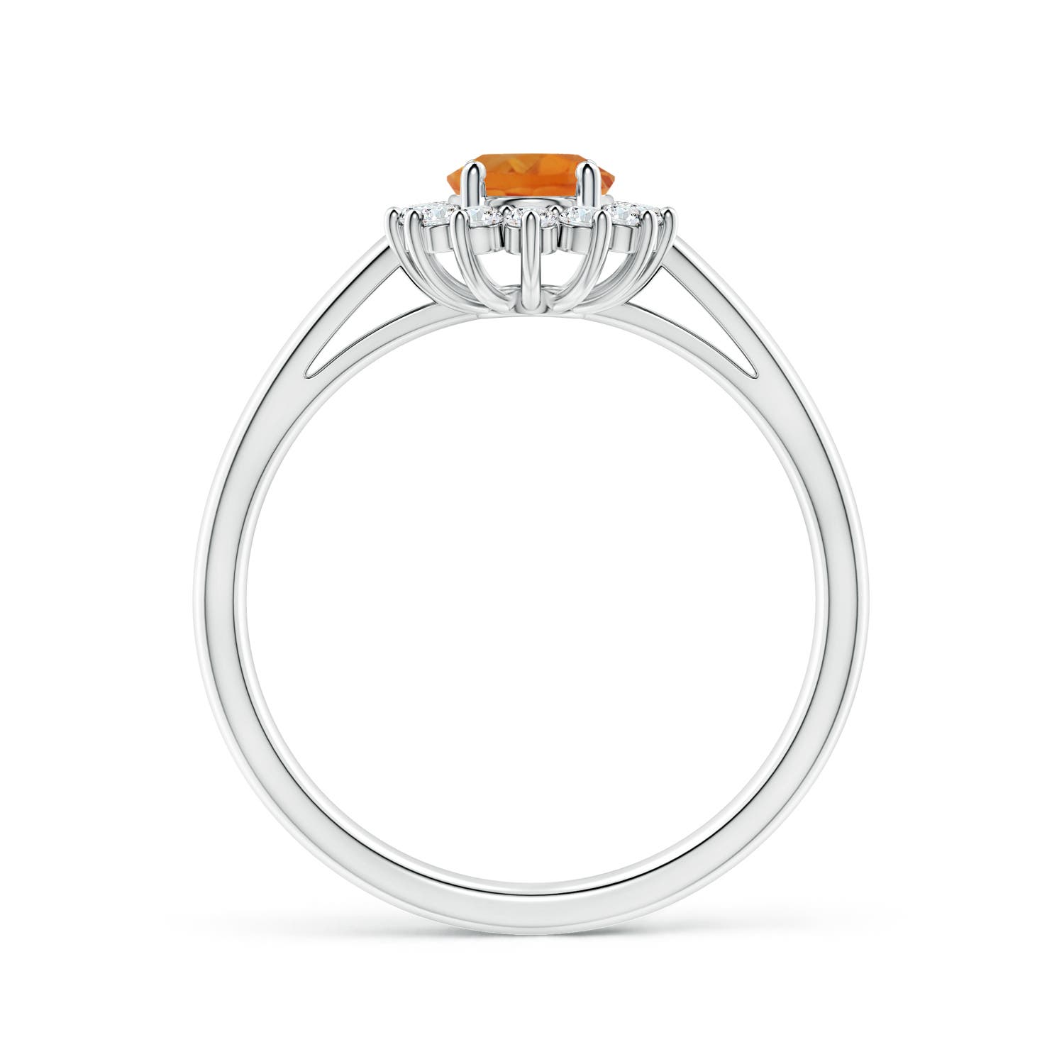 AAA - Citrine / 1 CT / 14 KT White Gold