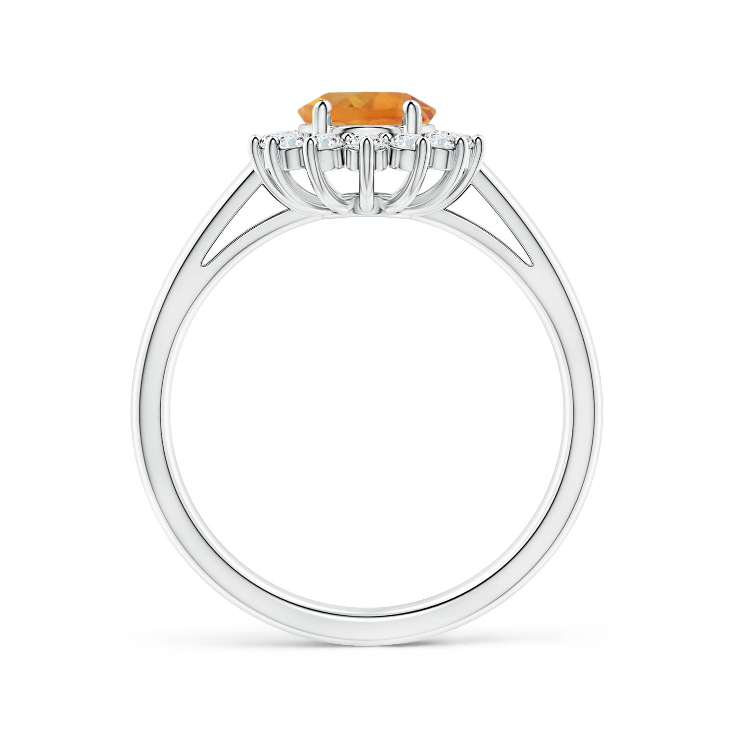 AA - Citrine / 1.45 CT / 14 KT White Gold