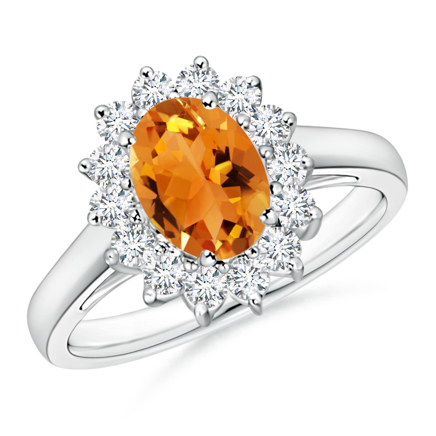 AAA - Citrine / 1.45 CT / 14 KT White Gold