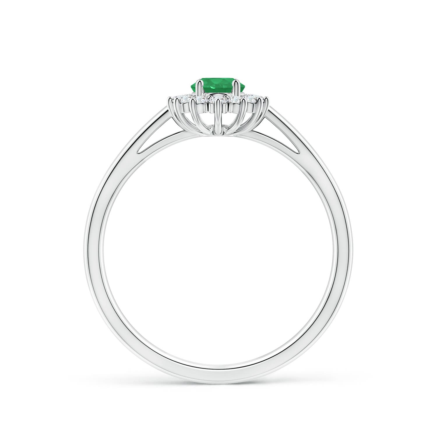 A - Emerald / 0.31 CT / 14 KT White Gold