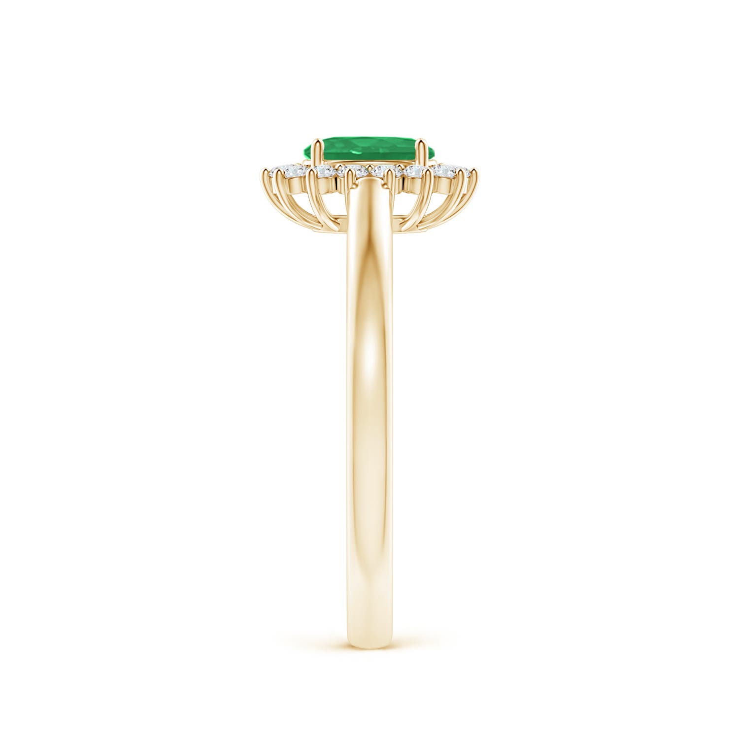 A - Emerald / 0.31 CT / 14 KT Yellow Gold