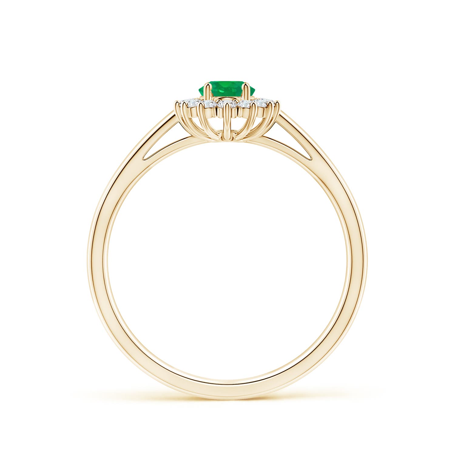 AA - Emerald / 0.31 CT / 14 KT Yellow Gold