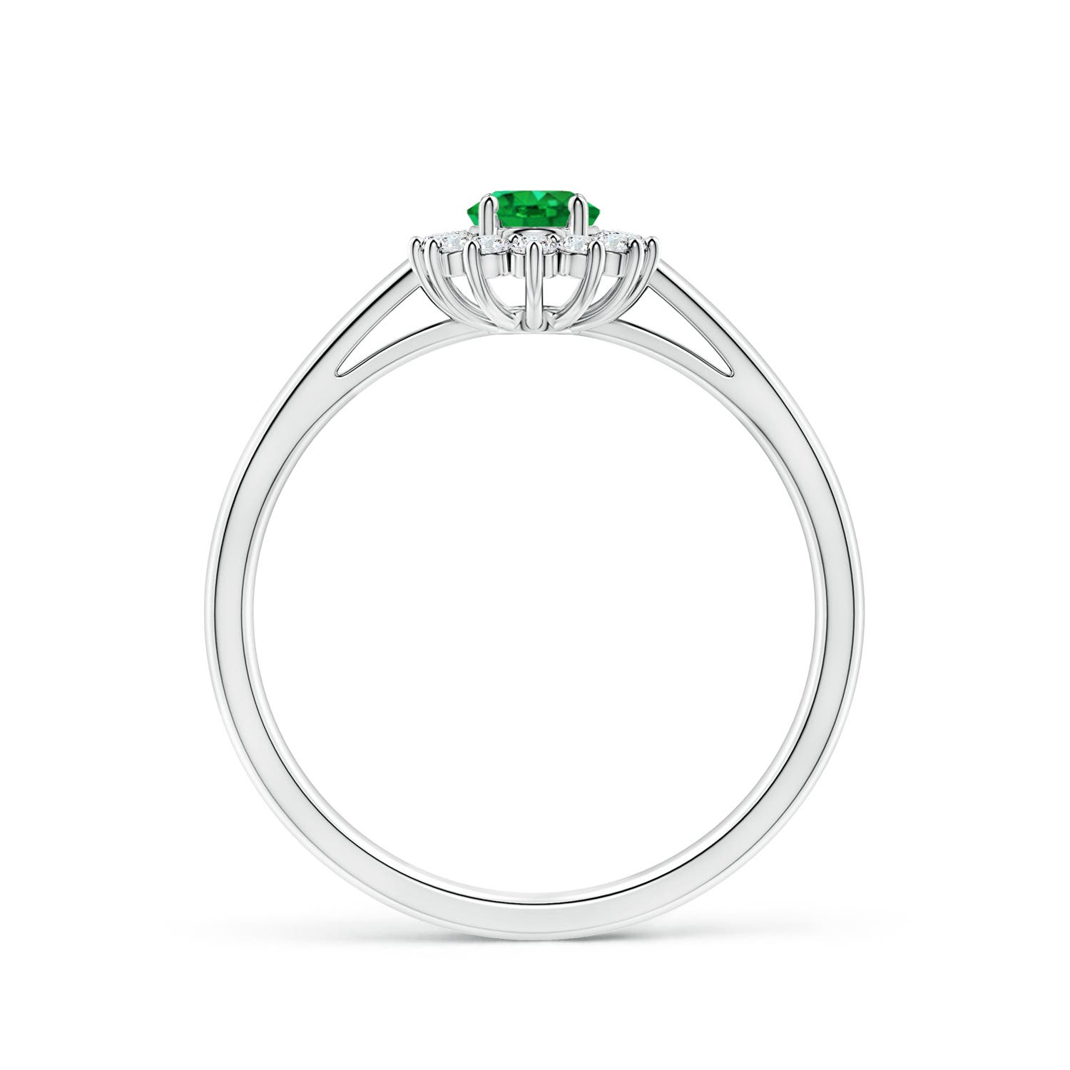 AAA - Emerald / 0.31 CT / 14 KT White Gold