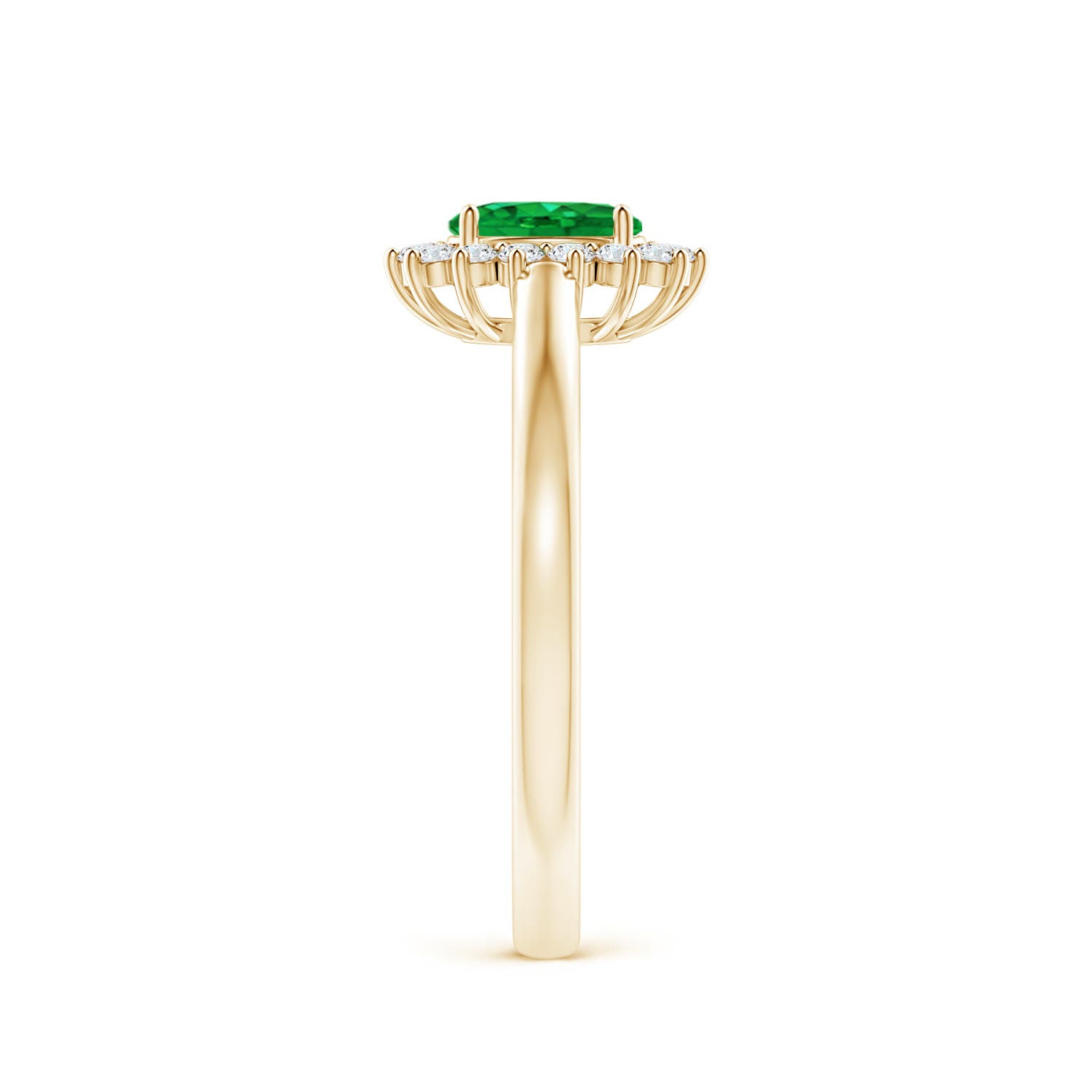 AAA - Emerald / 0.31 CT / 14 KT Yellow Gold