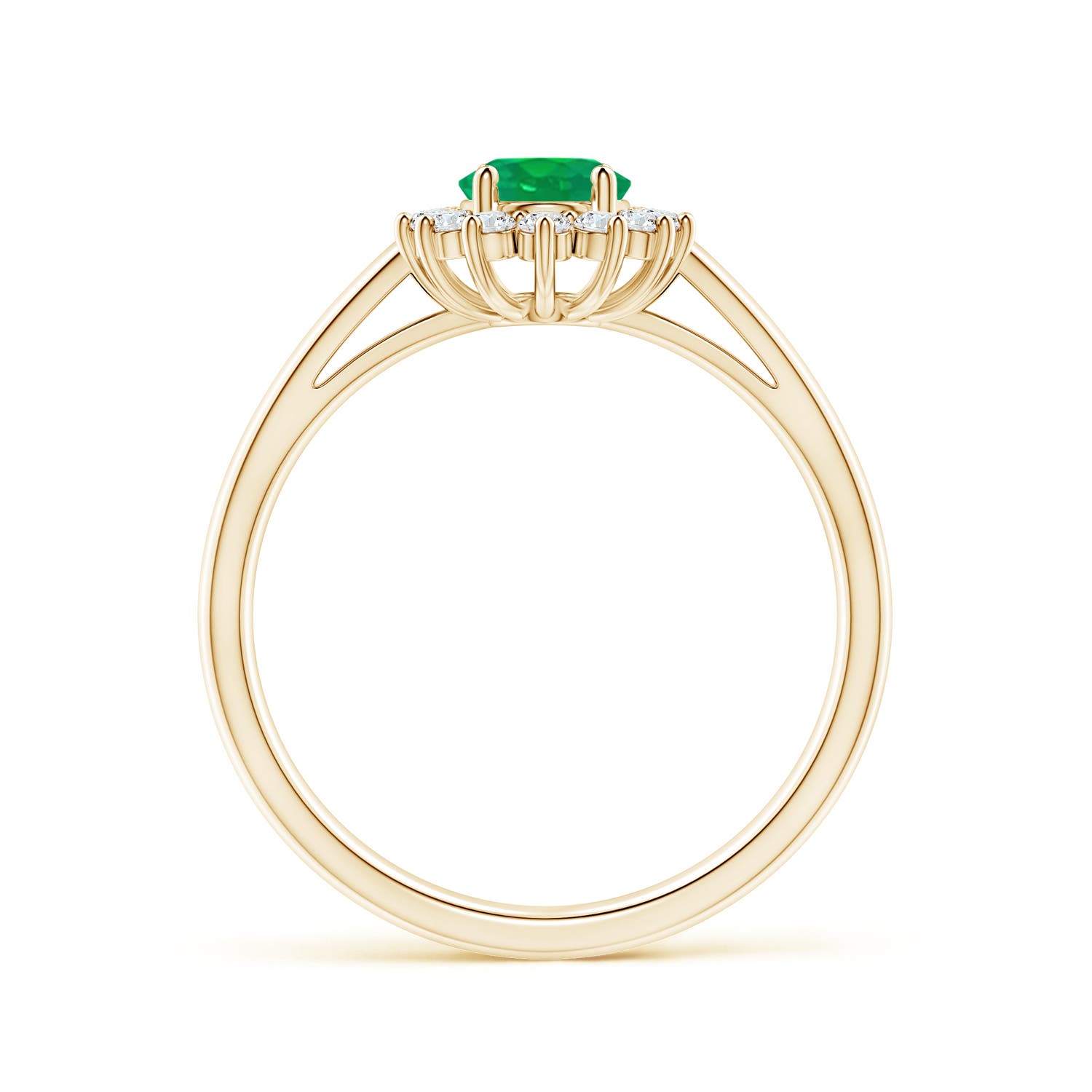 AA - Emerald / 0.91 CT / 14 KT Yellow Gold