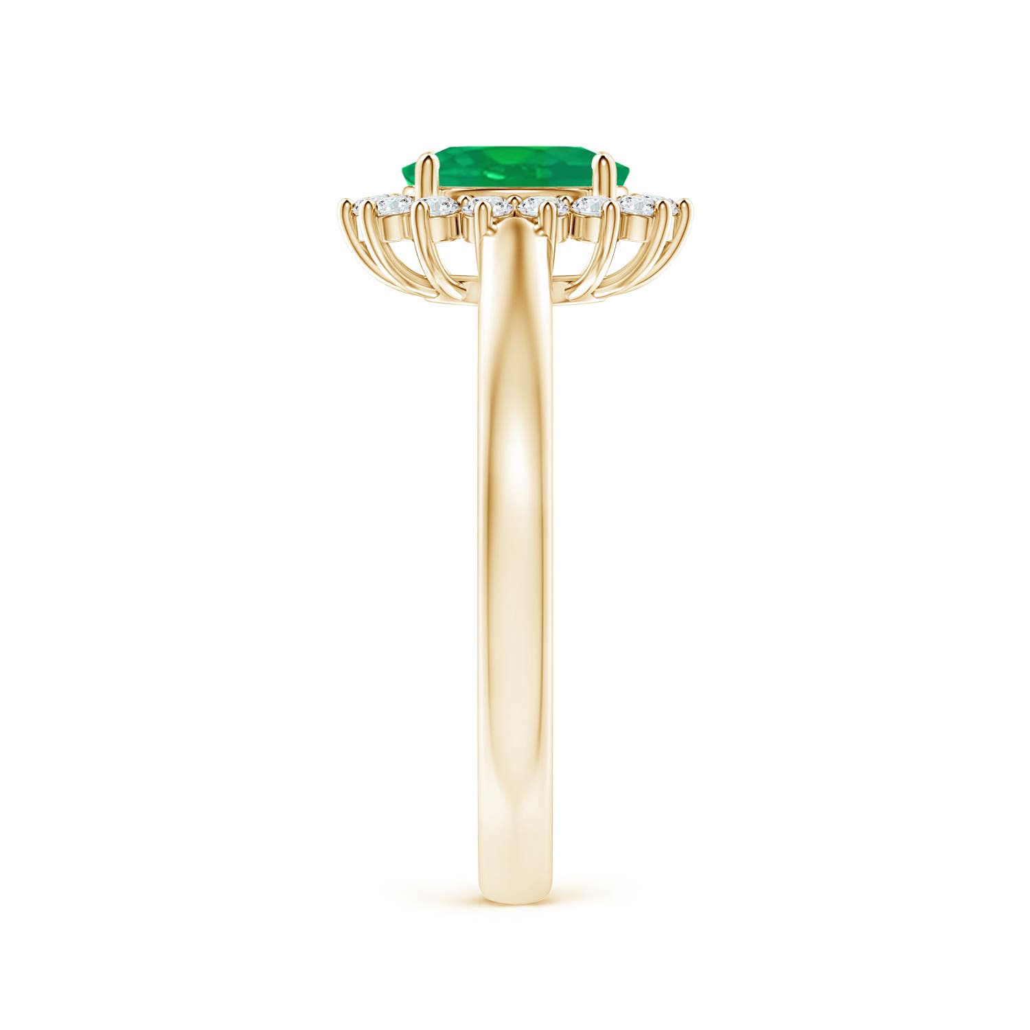 AA - Emerald / 0.91 CT / 14 KT Yellow Gold