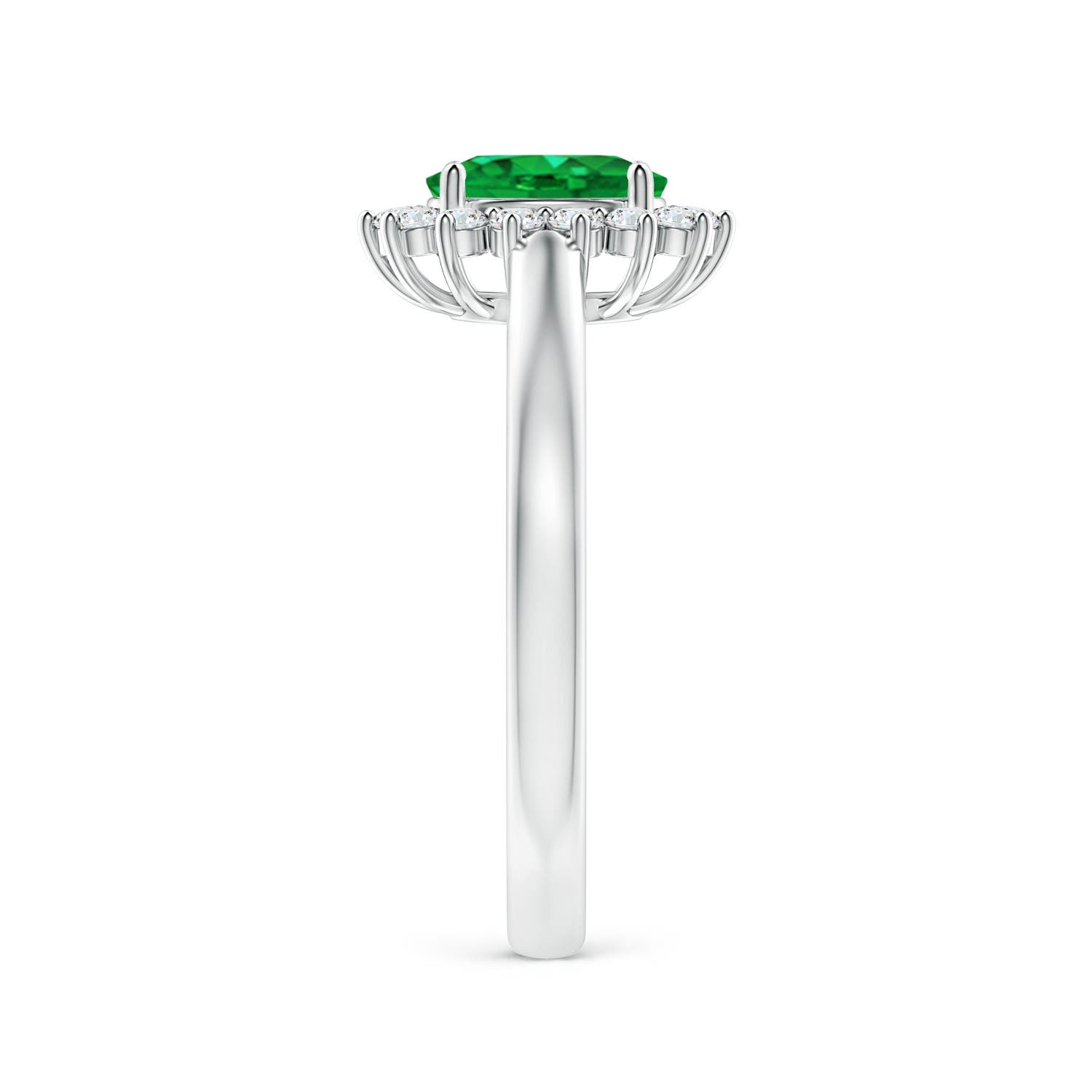 AAA - Emerald / 0.91 CT / 14 KT White Gold