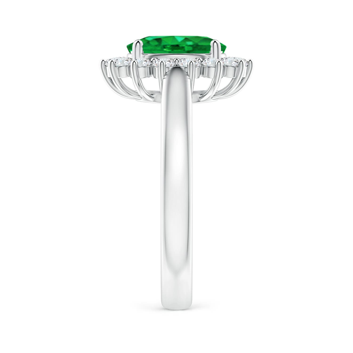 AAA - Emerald / 1.99 CT / 14 KT White Gold