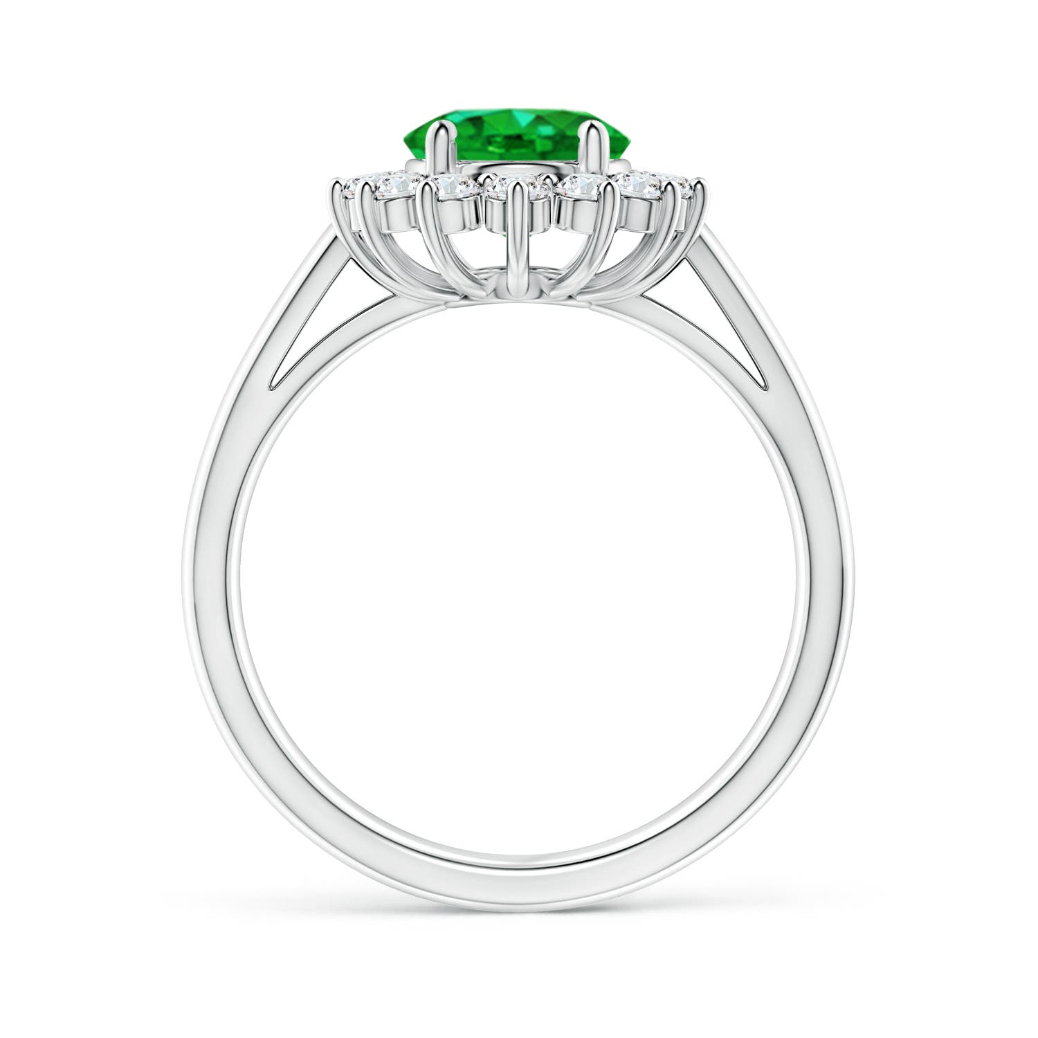 AAAA - Emerald / 1.99 CT / 14 KT White Gold