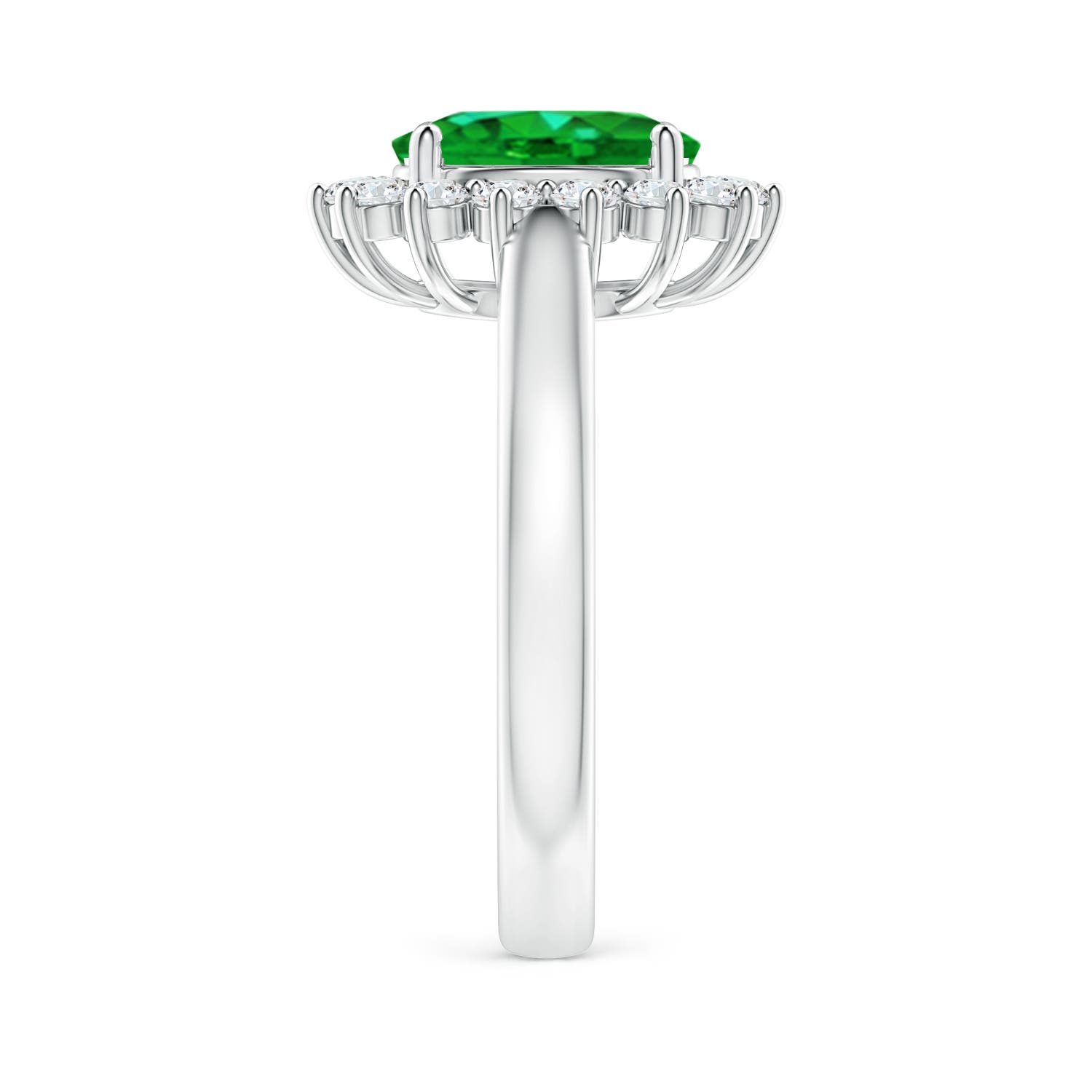 AAAA - Emerald / 1.99 CT / 14 KT White Gold