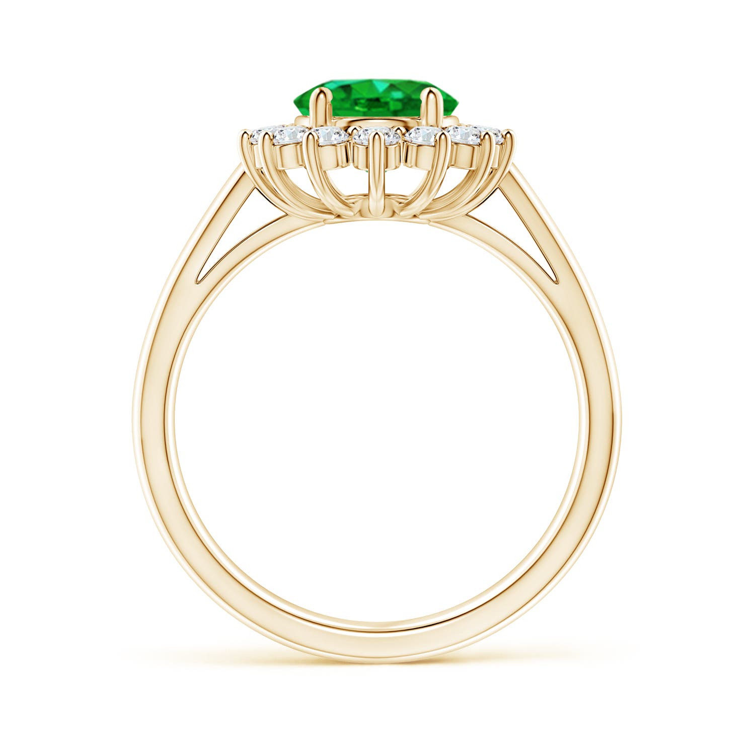 AAAA - Emerald / 1.99 CT / 14 KT Yellow Gold