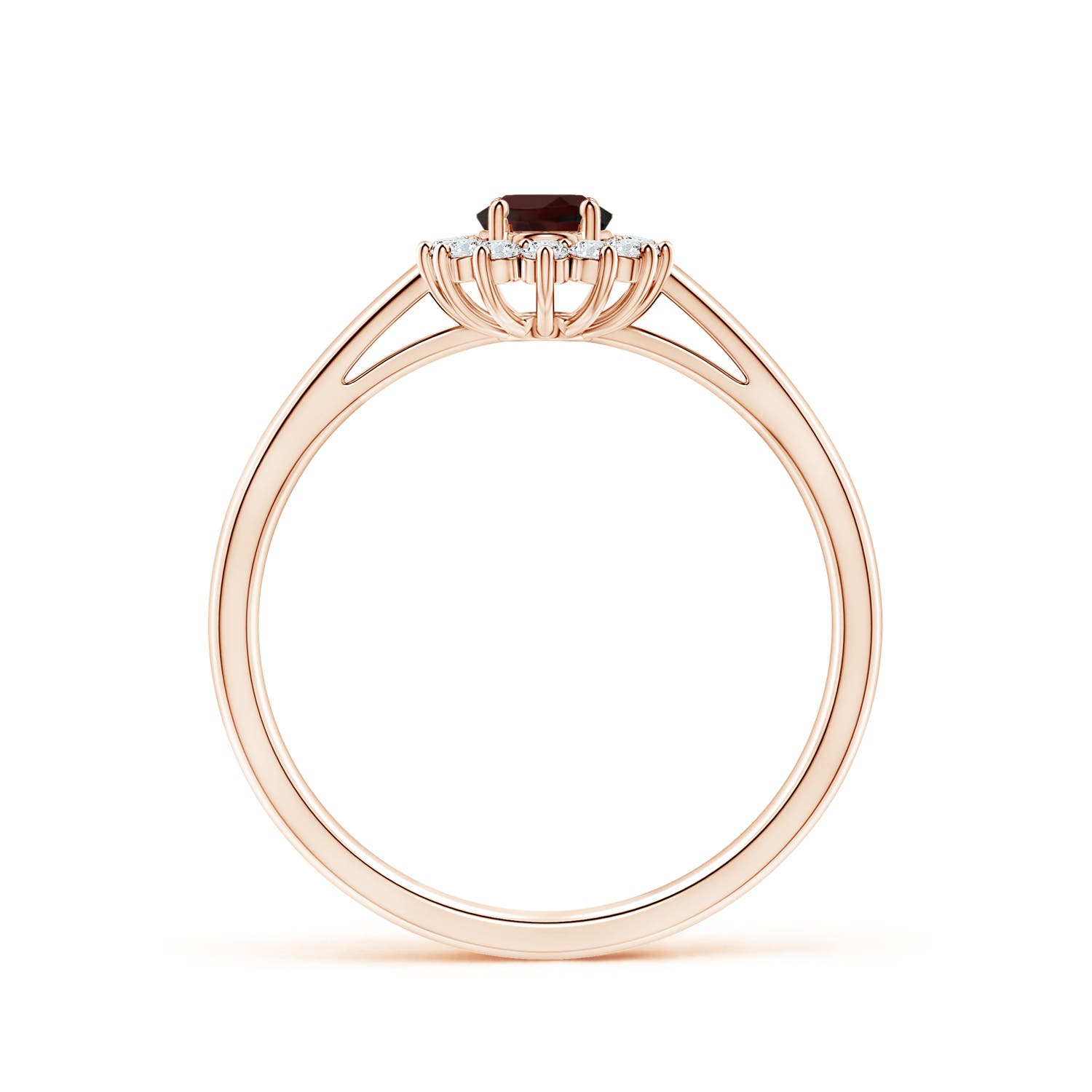 A - Garnet / 0.36 CT / 14 KT Rose Gold