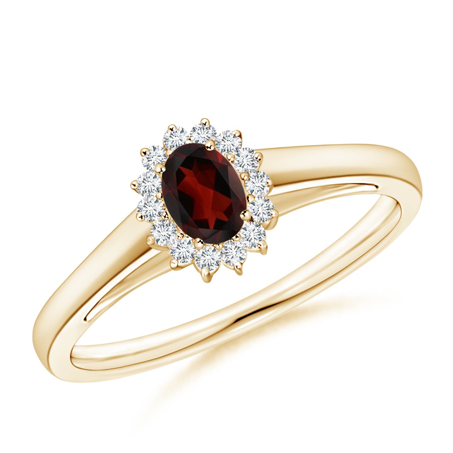 AA - Garnet / 0.36 CT / 14 KT Yellow Gold