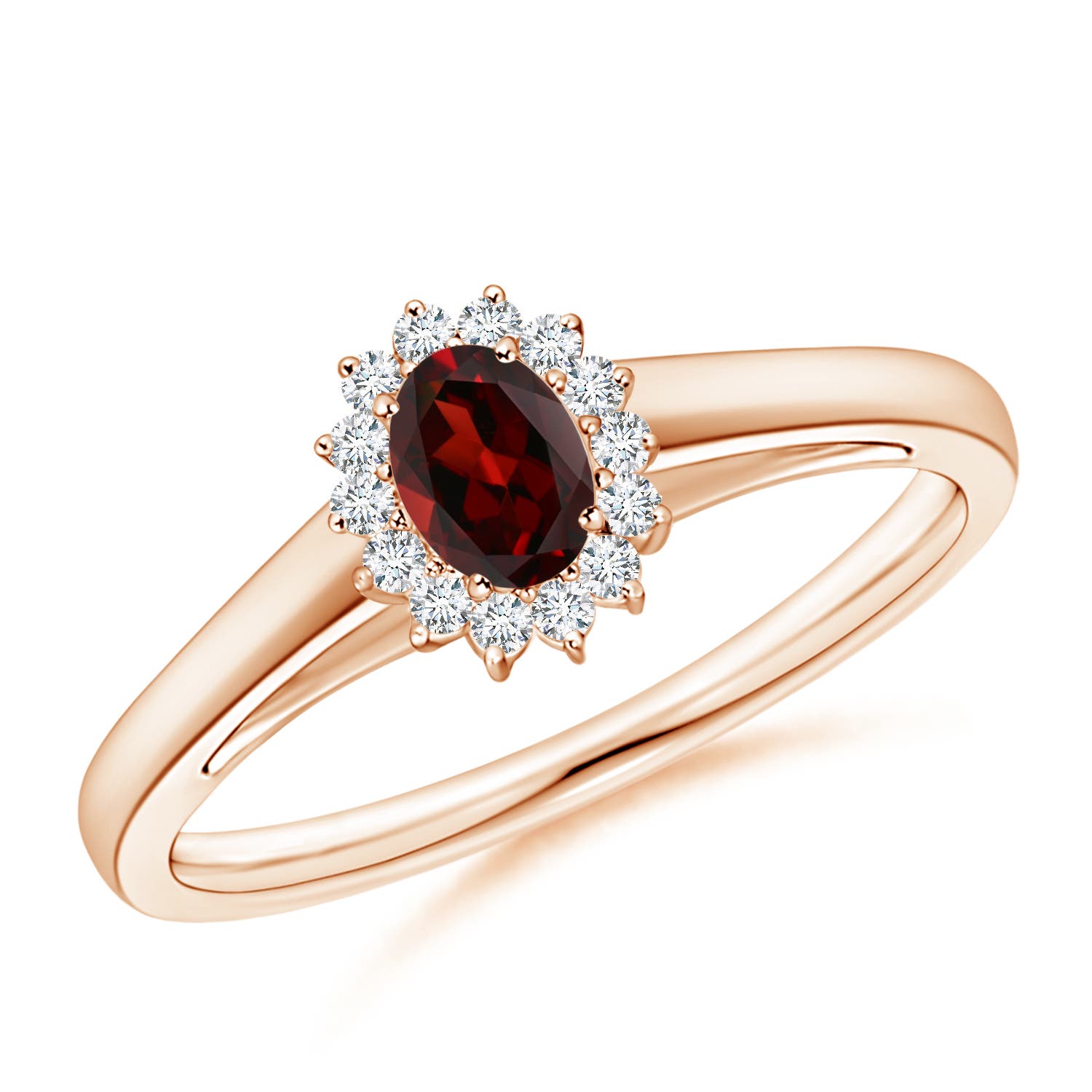 AAA - Garnet / 0.36 CT / 14 KT Rose Gold