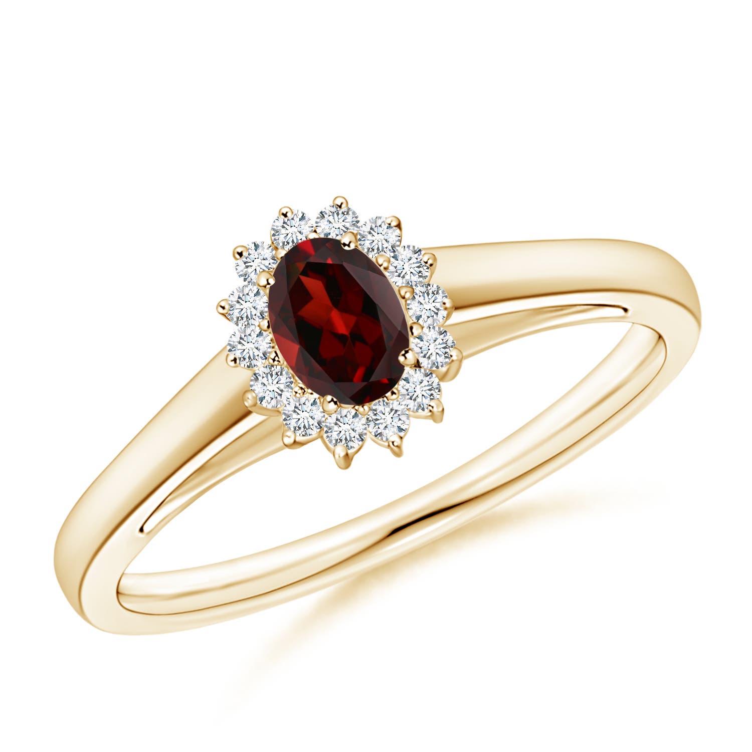 AAA - Garnet / 0.36 CT / 14 KT Yellow Gold