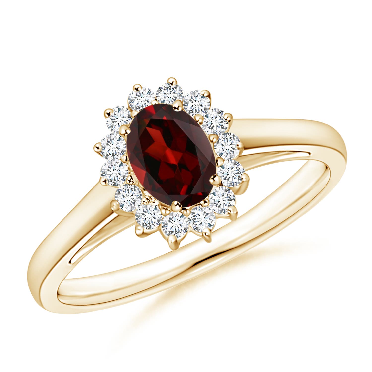 AAA - Garnet / 0.75 CT / 14 KT Yellow Gold