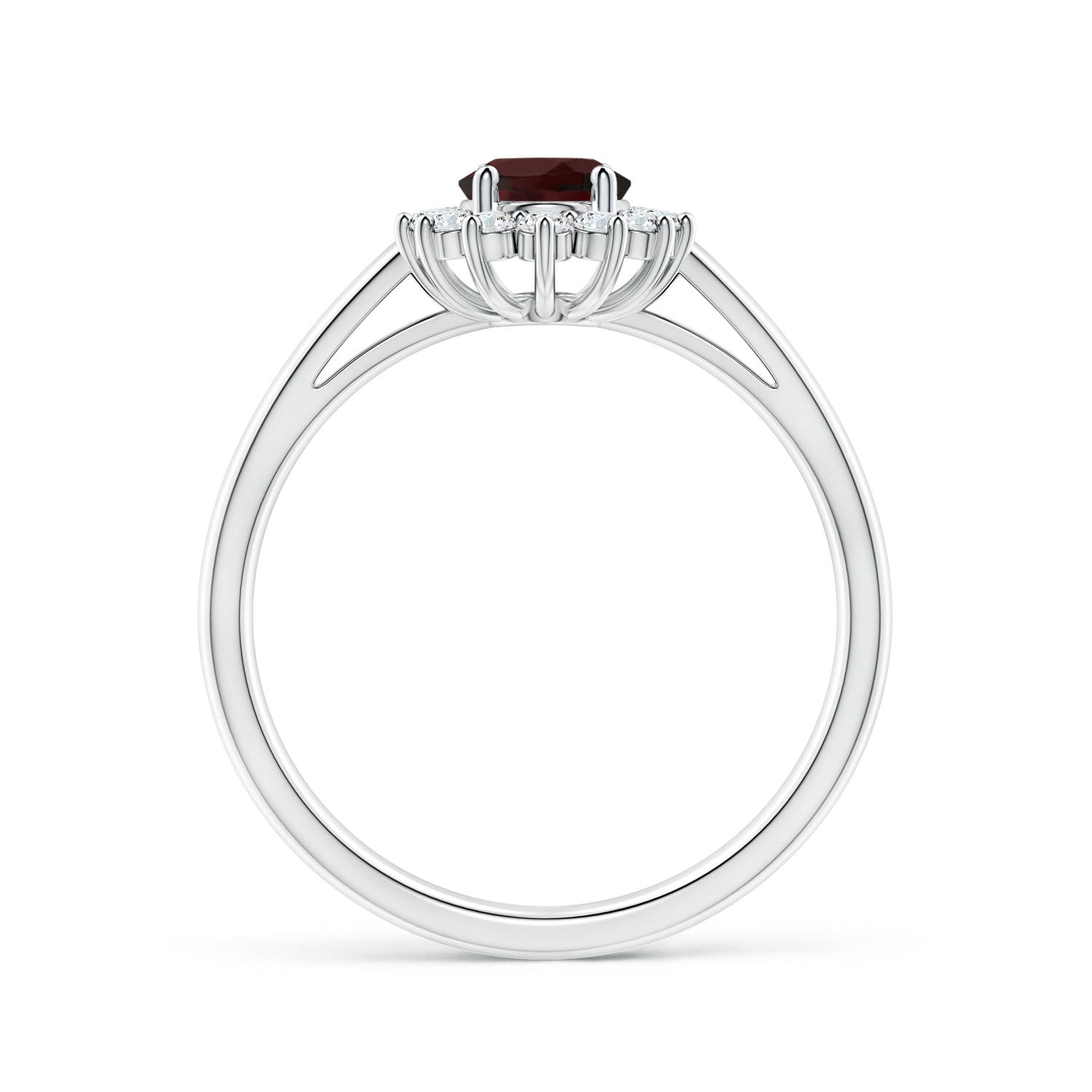 A - Garnet / 1.15 CT / 14 KT White Gold