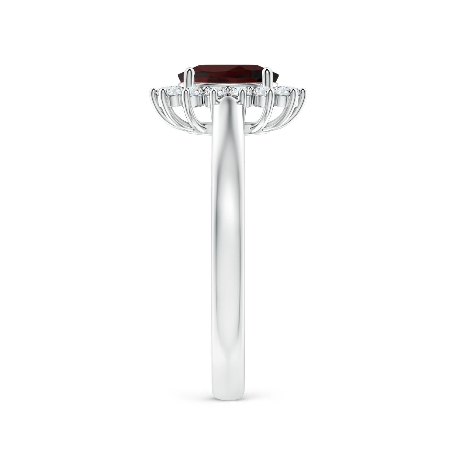 A - Garnet / 1.15 CT / 14 KT White Gold