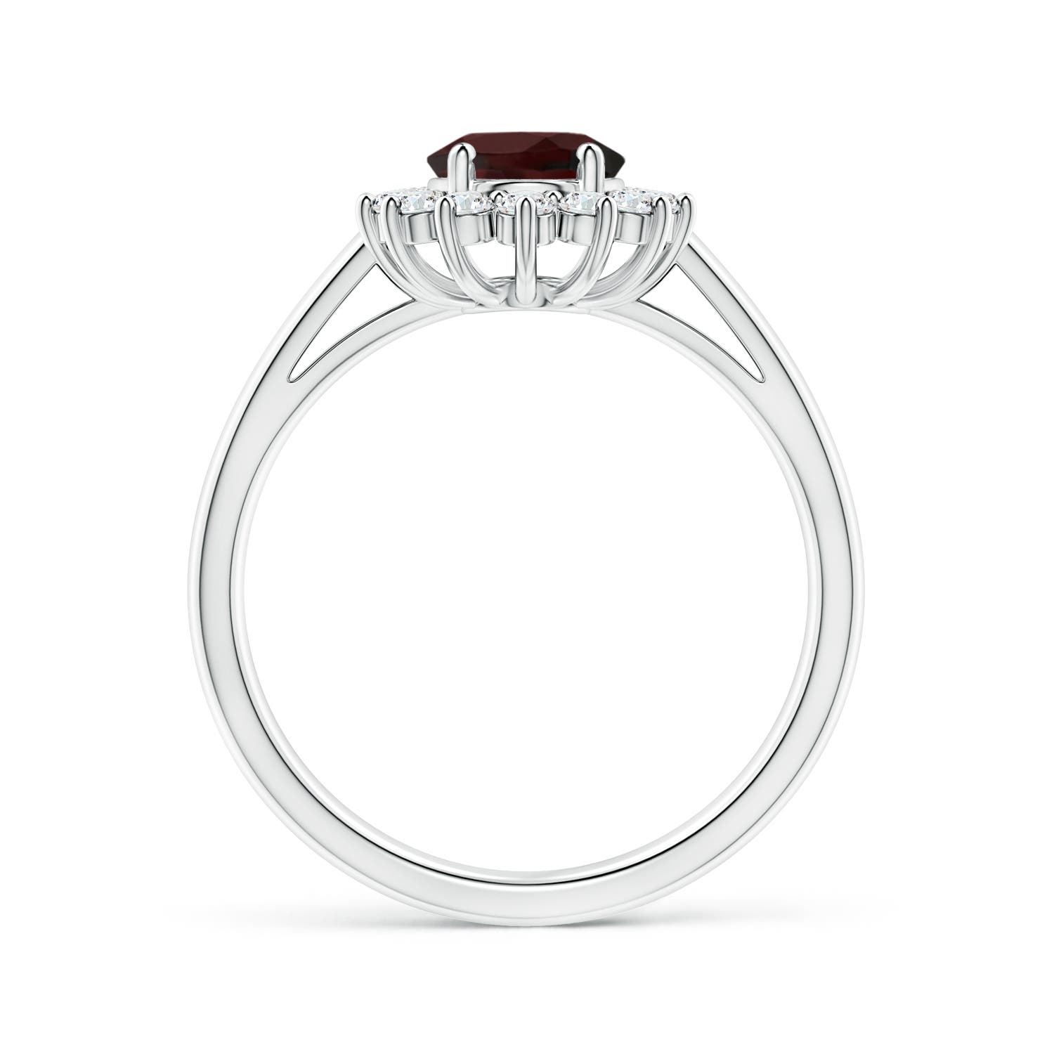 A - Garnet / 1.8 CT / 14 KT White Gold