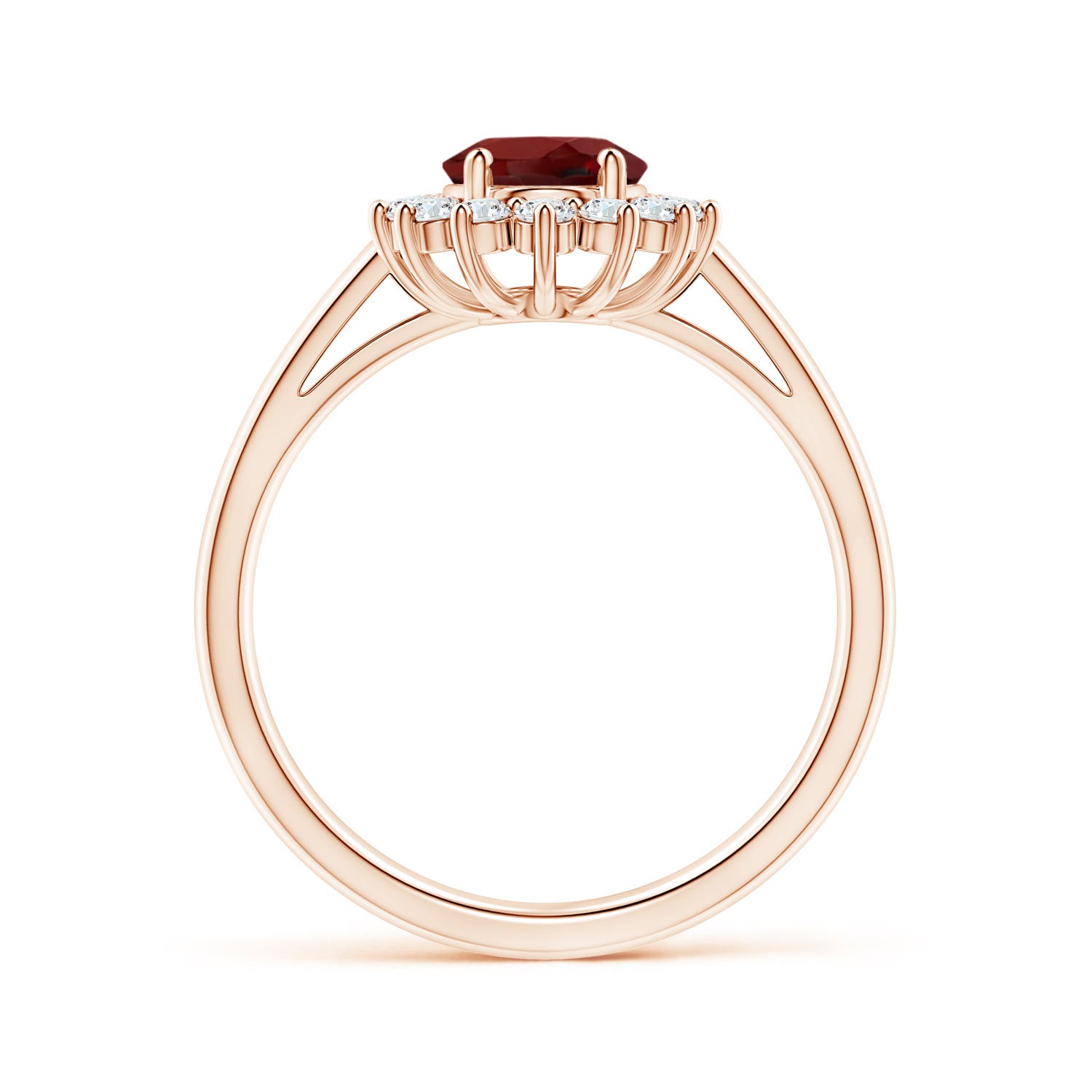 AAAA - Garnet / 1.8 CT / 14 KT Rose Gold