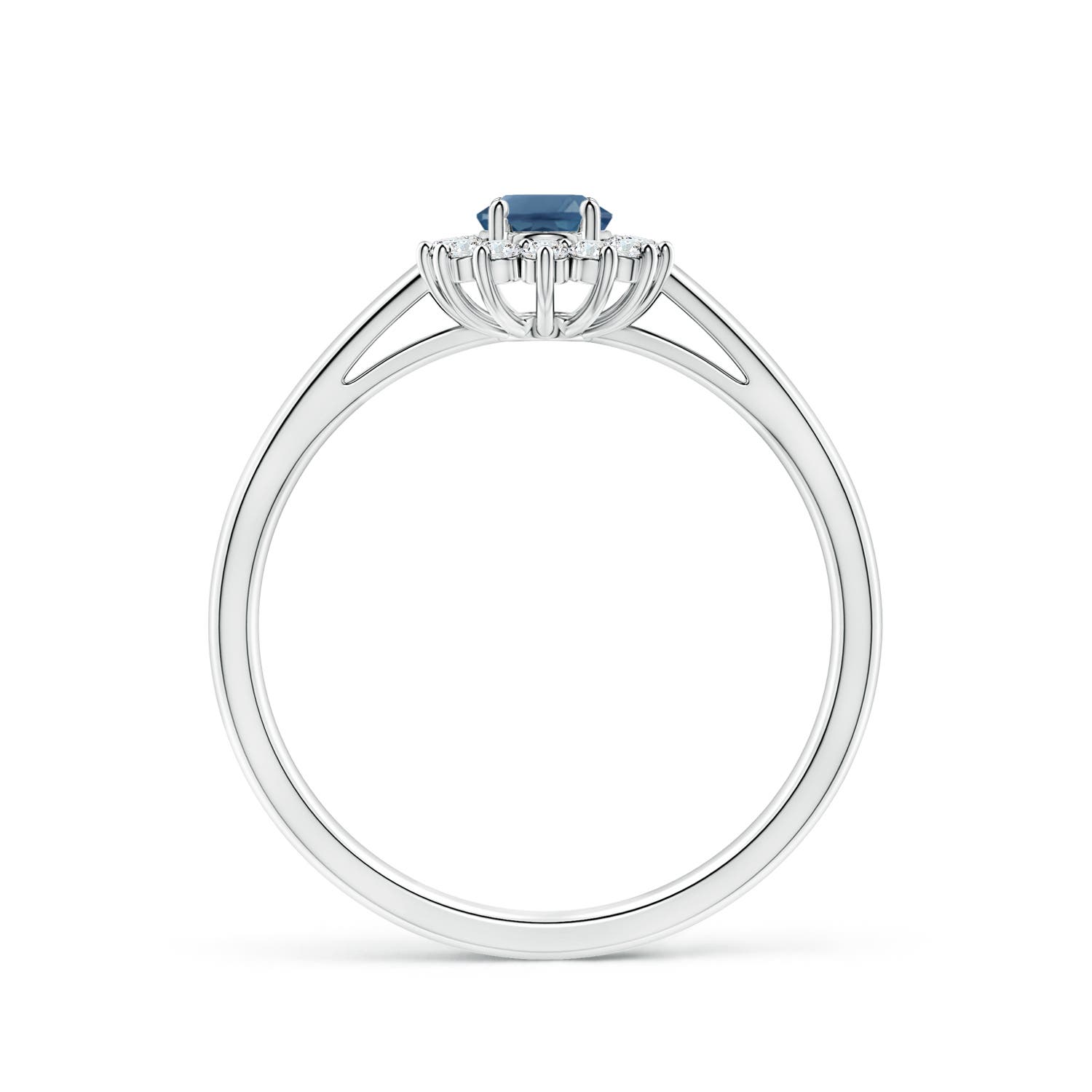 A - London Blue Topaz / 0.38 CT / 14 KT White Gold