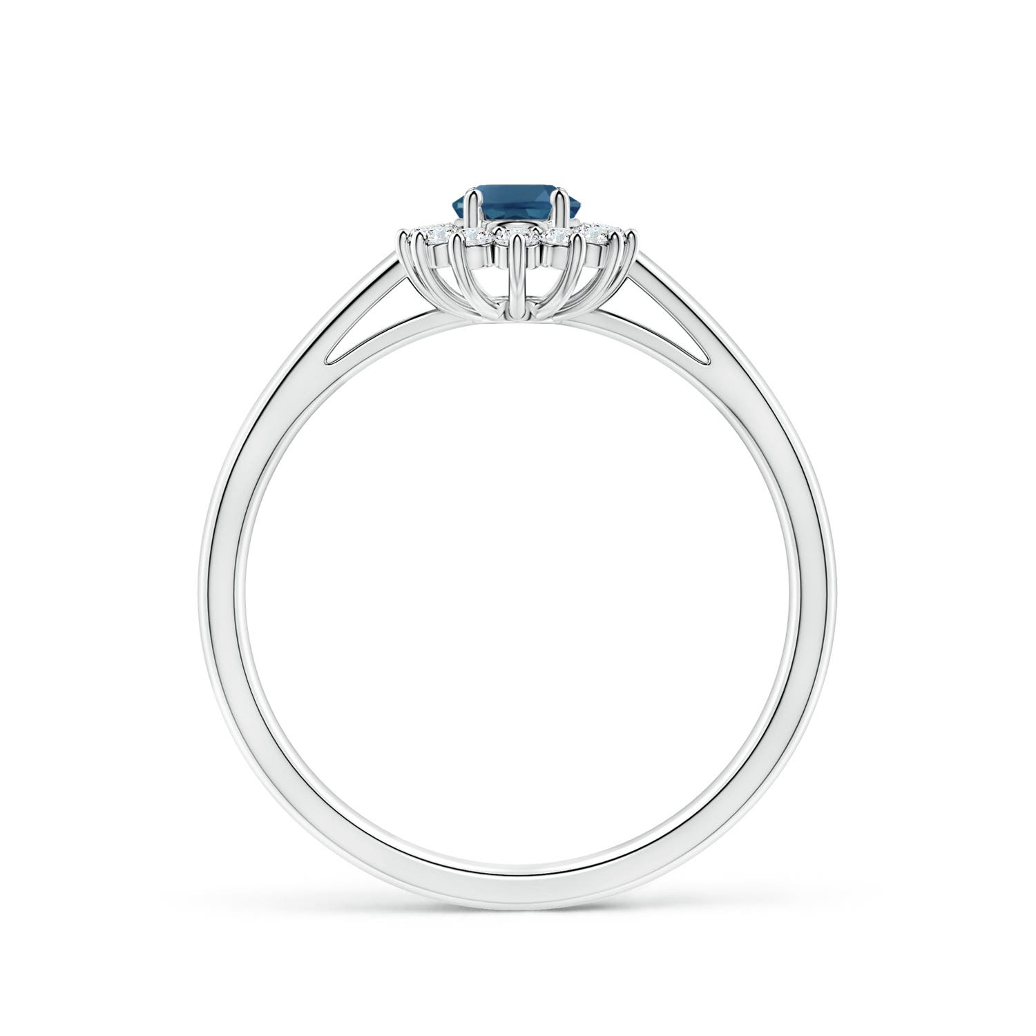 AA - London Blue Topaz / 0.38 CT / 14 KT White Gold